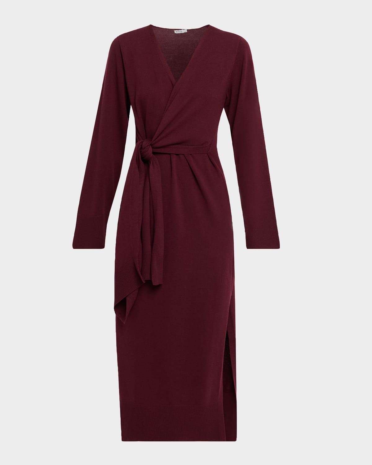 SIMKHAI Skyla Cashmere-Blend Wrap Dress
