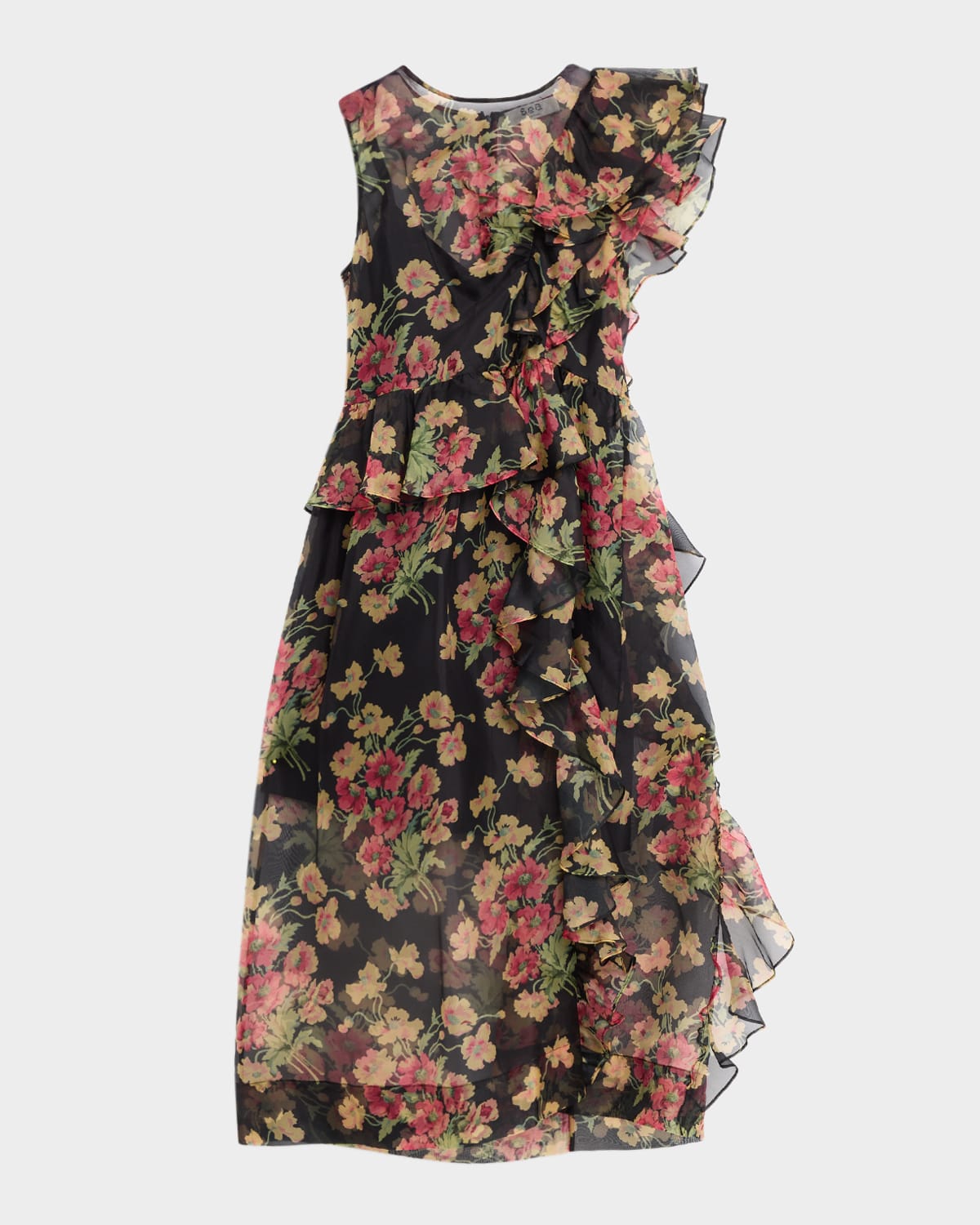 Sea Cornelia Floral Organza Midi Dress