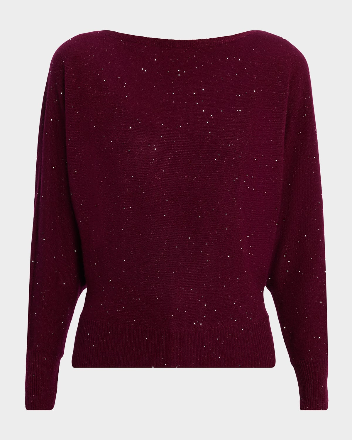 Sofia Cashmere High-neck Sequin Cashmere Sweater In Red