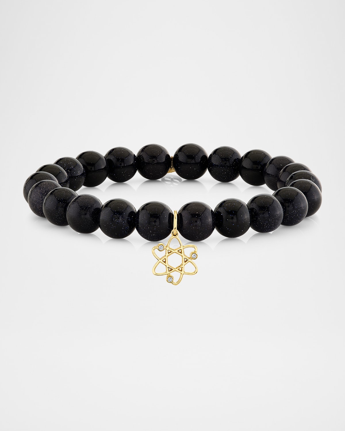 Sydney Evan Cosmos Charm on Blue Goldstone Bracelet