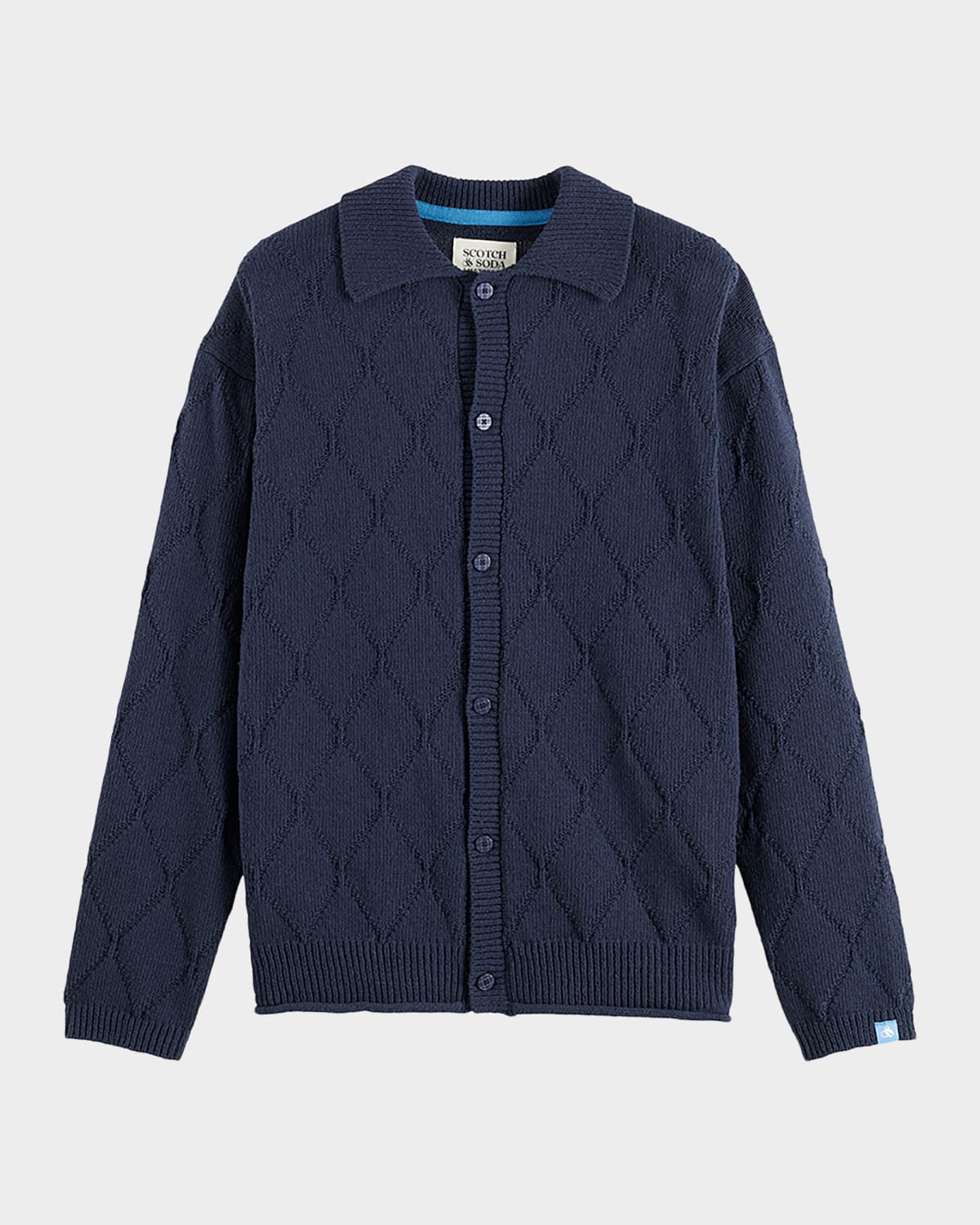 Scotch & Soda Men 's Openwork Knit Button-Down Shirt