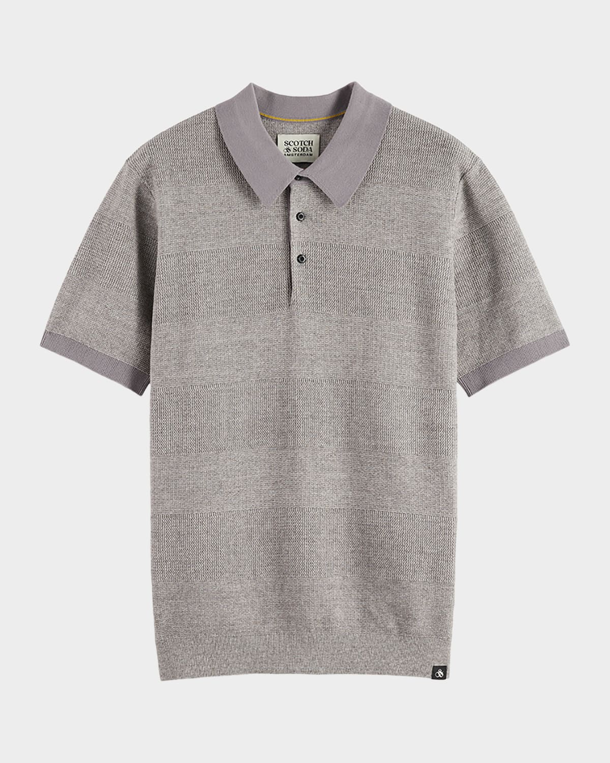Scotch & Soda Men 's Cotton Knit Tonal Stripe Classic-Fit Polo Shirt