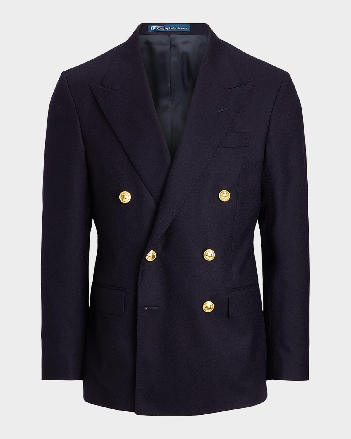 Polo Ralph Lauren Men's The Iconic Doeskin Double-breasted Blazer In Blue