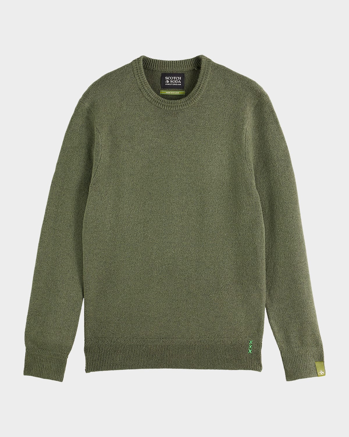 Scotch & Soda Men's Soft Knit Crewneck Sweater In Yellow