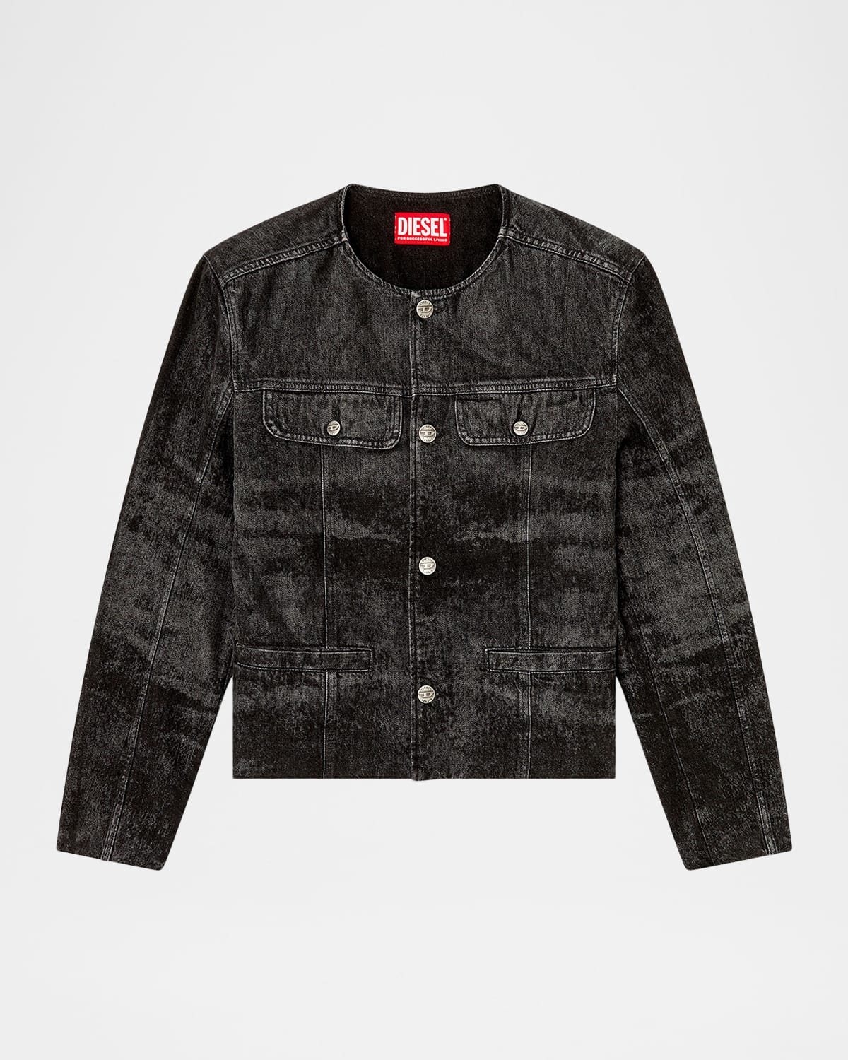 Diesel Men 's Denim Cropped Jacket