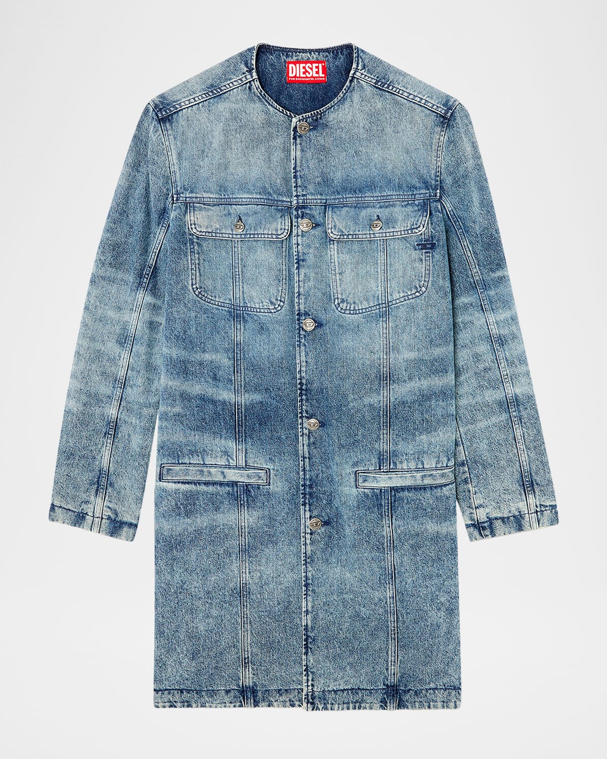 Diesel en 's Long Denim Jacket