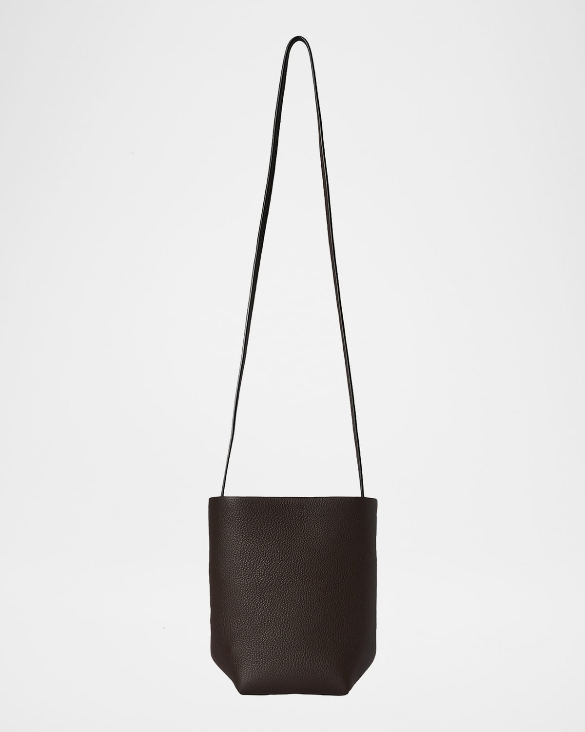 The Row Park North-south Crossbody Tote Bag In Leather In Brown