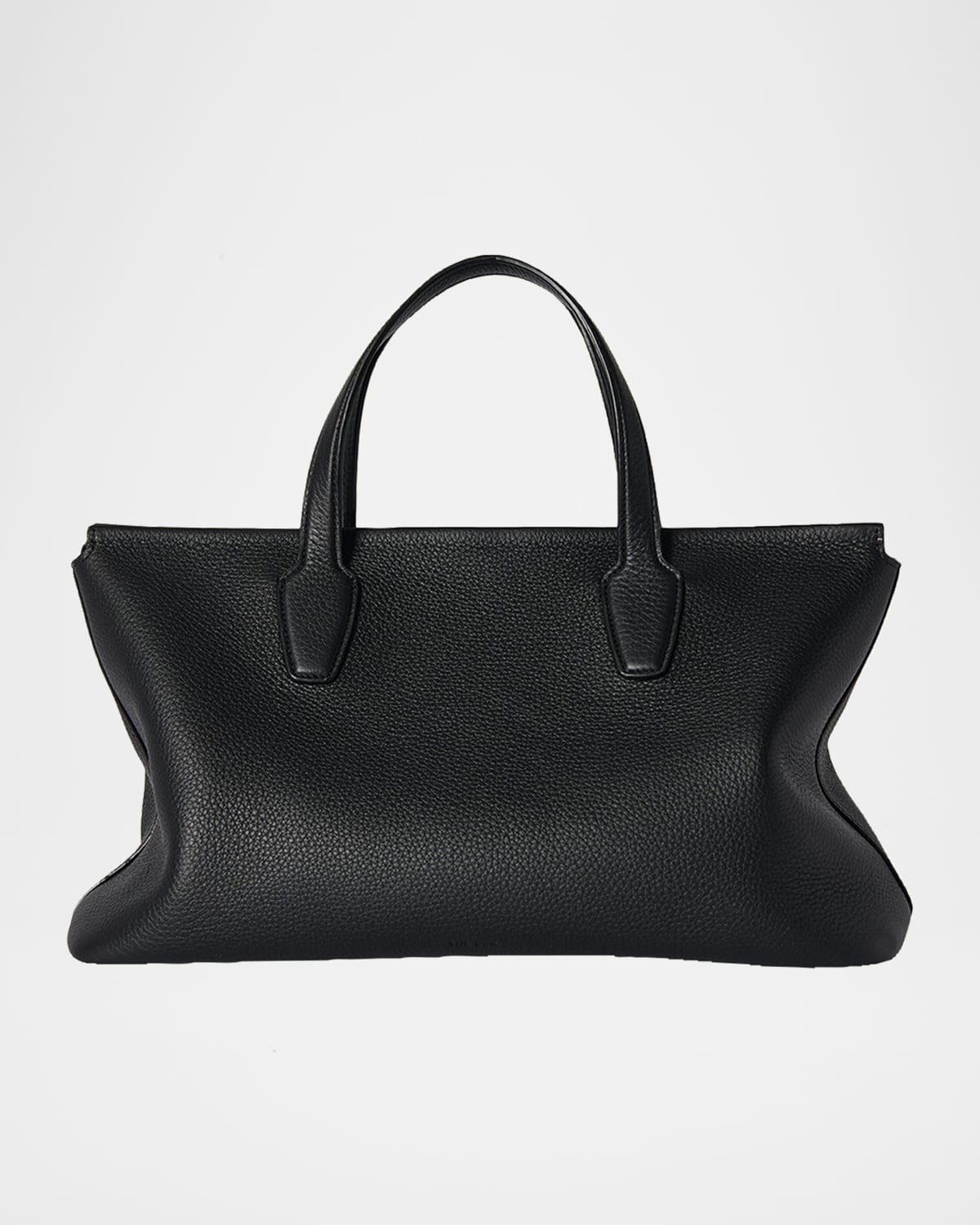 The Row Marcel Slouchy Top-handle Bag In Grain Leather In Black