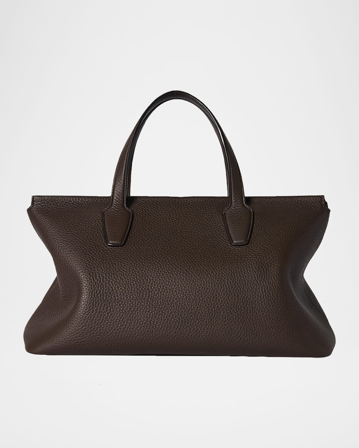 The Row Marcel Slouchy Top-handle Bag In Grain Leather In Brown