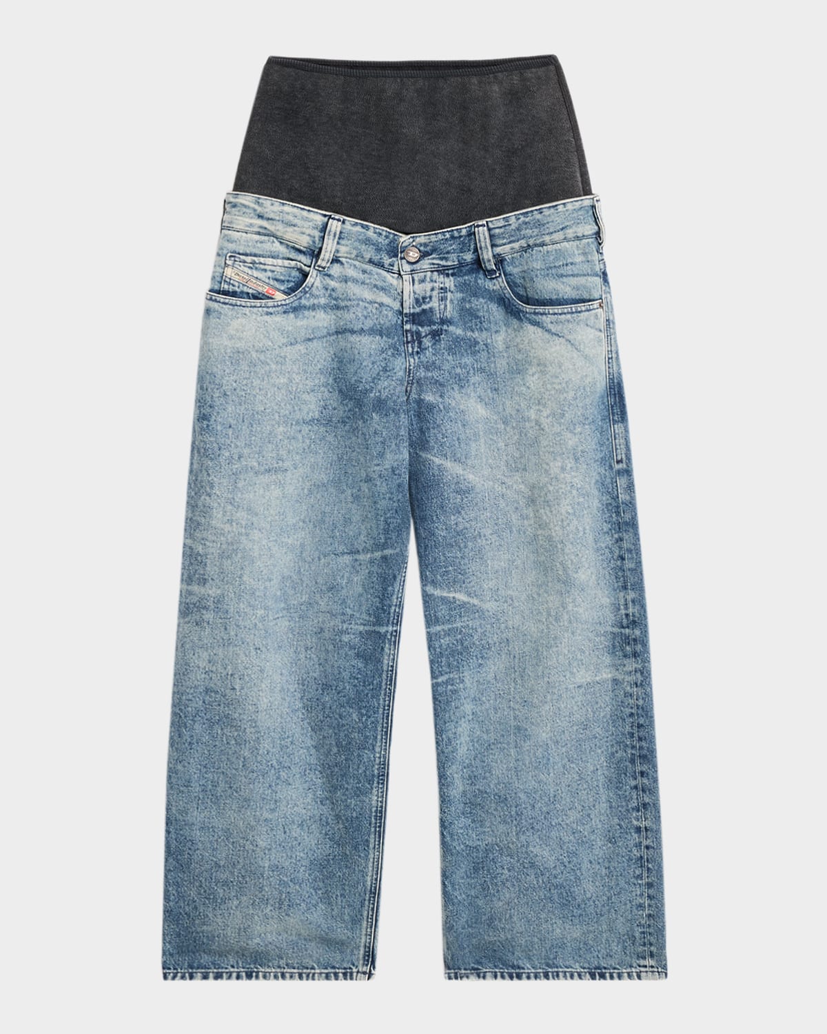Diesel Men 's Drop-Waist Cotton & Hemp Jeans