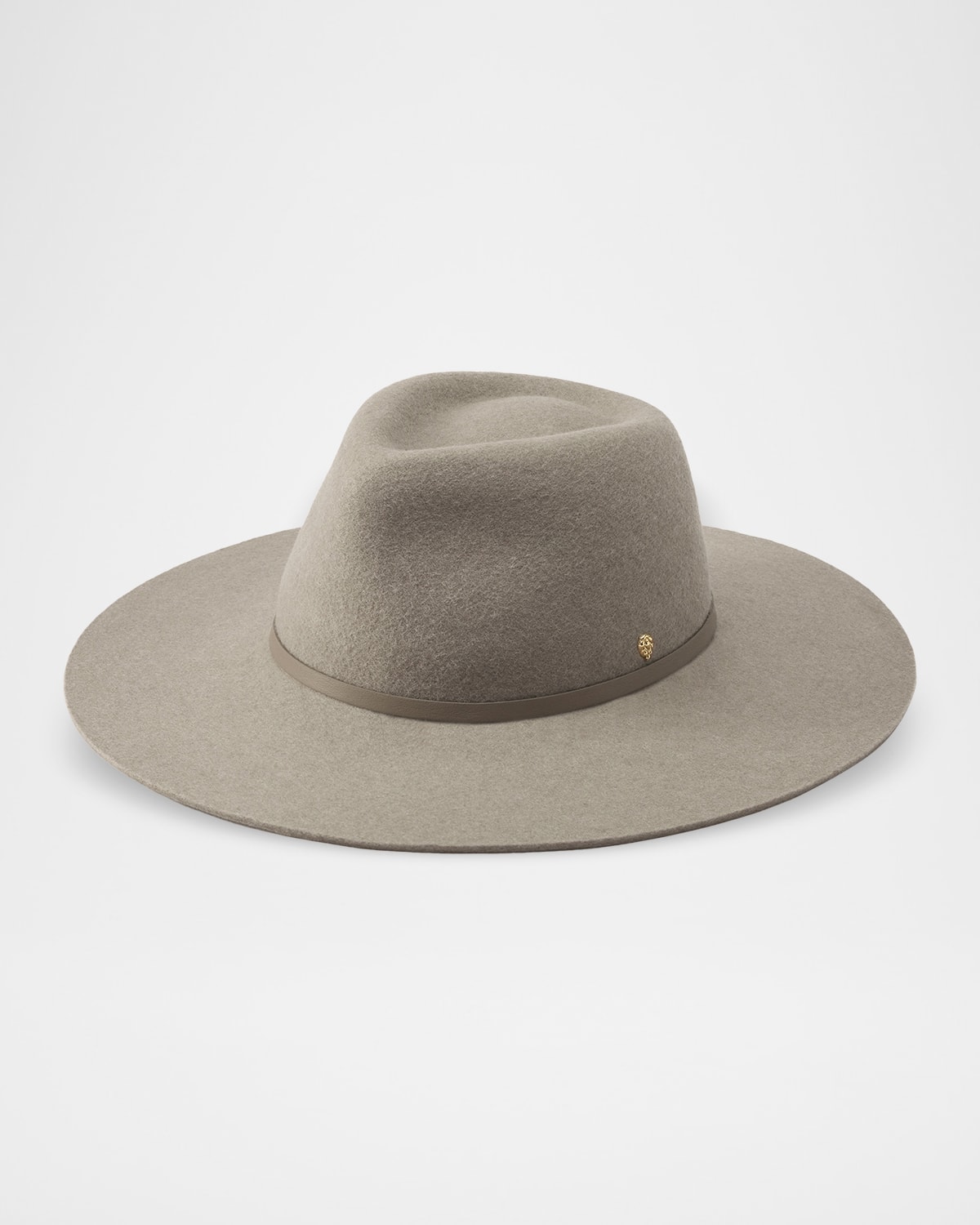 Helen Kaminski Claude Leather-trim Wool Felt Fedora In Sand