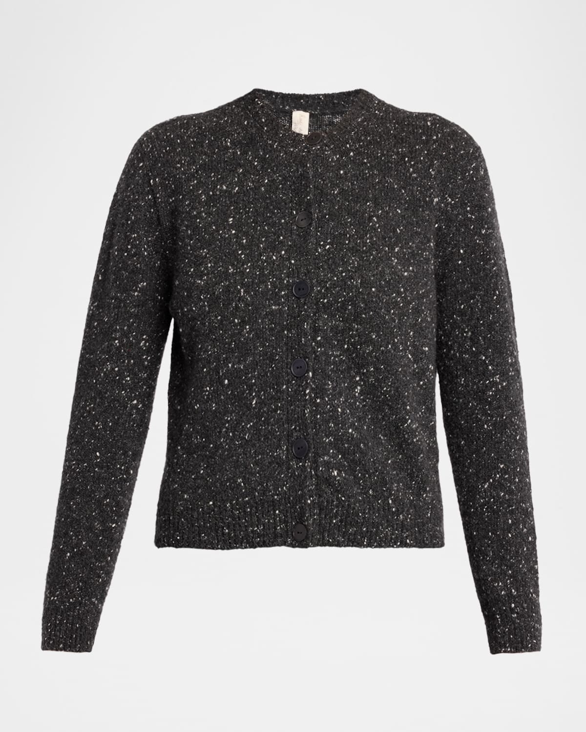 The Row Mauino Cashmere Crewneck Cardigan In Gray