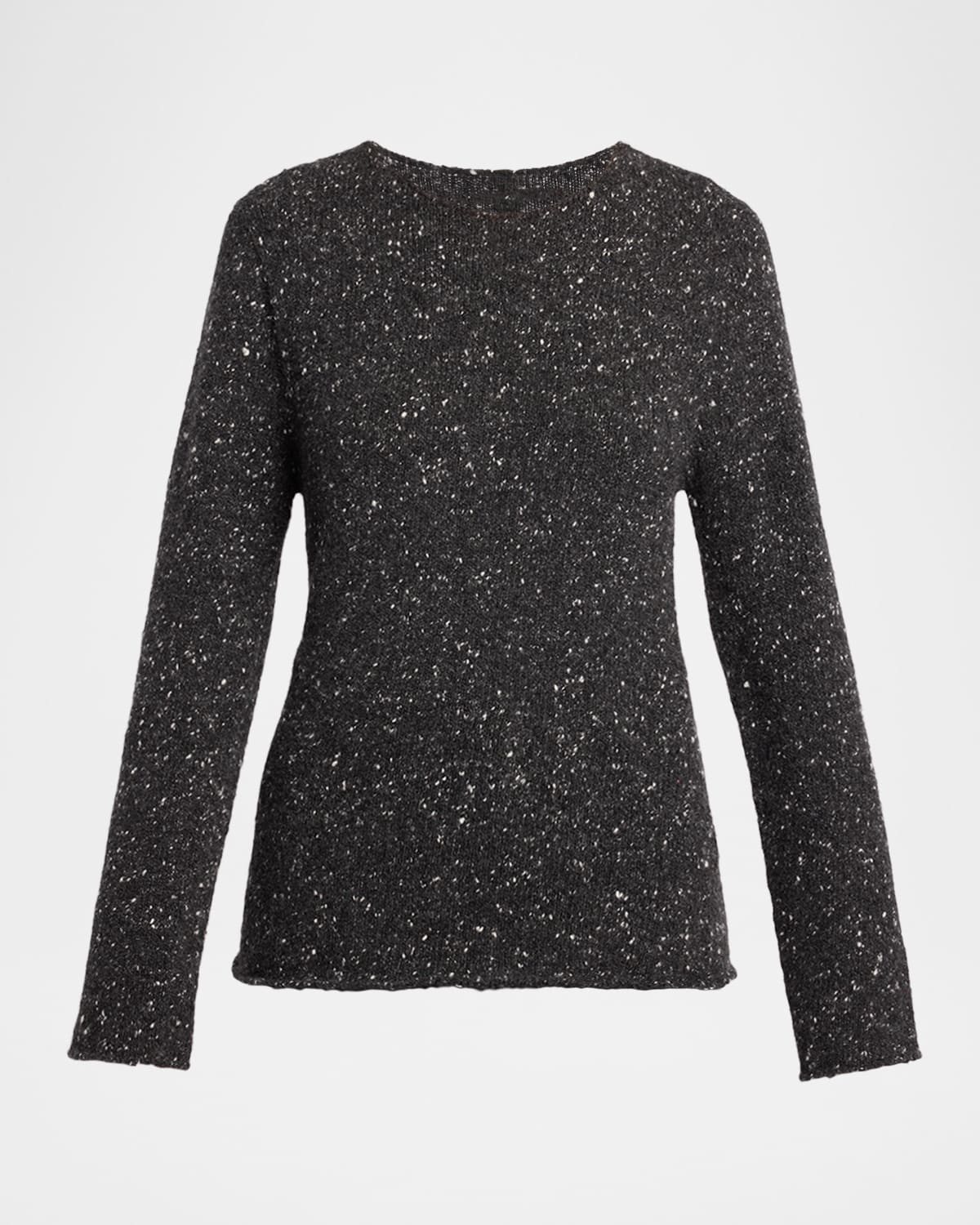The Row Maira Speckled Cashmere Sweater In Brown