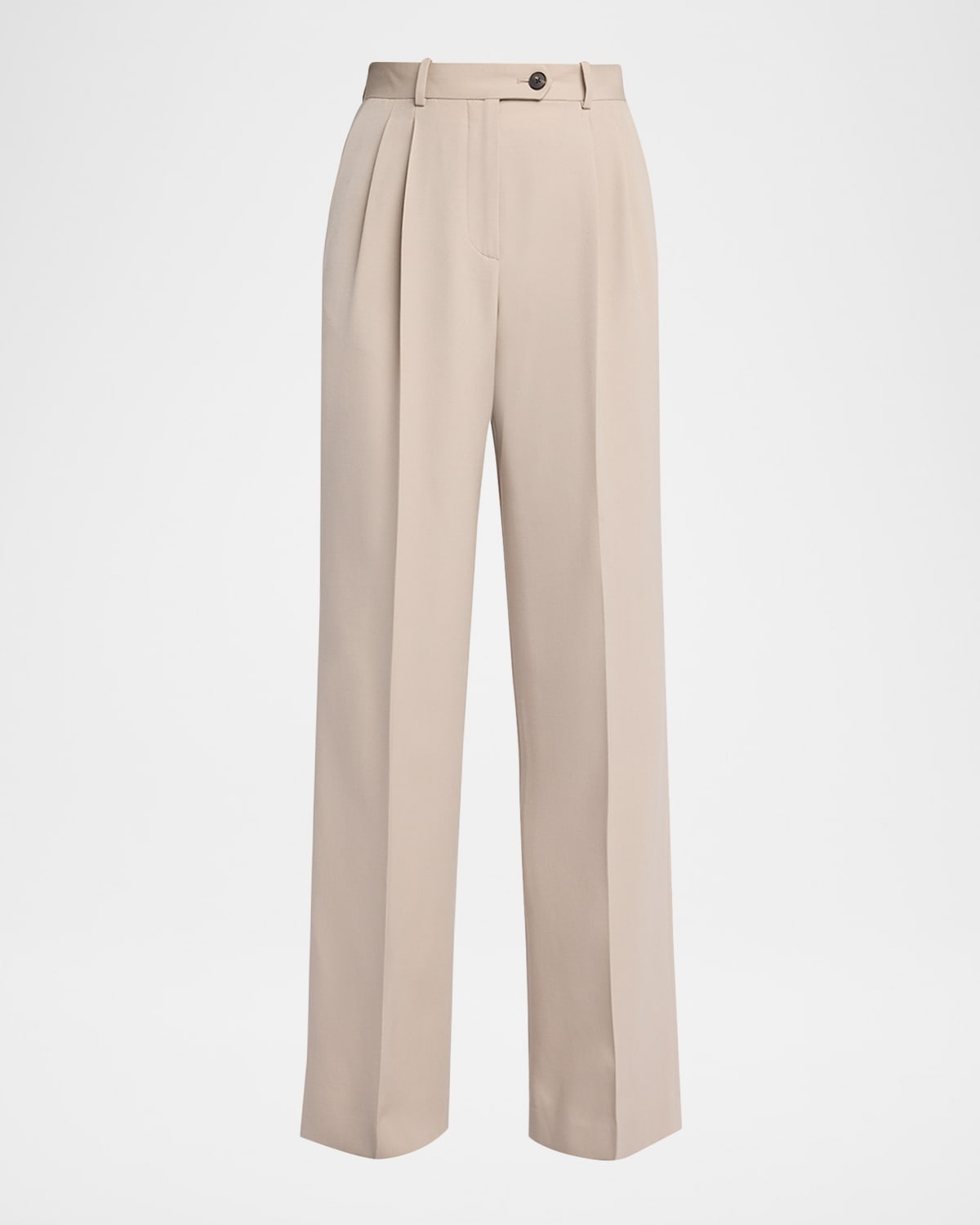 The Row Virgil Double-pleated Straight-leg Pants In Neutral