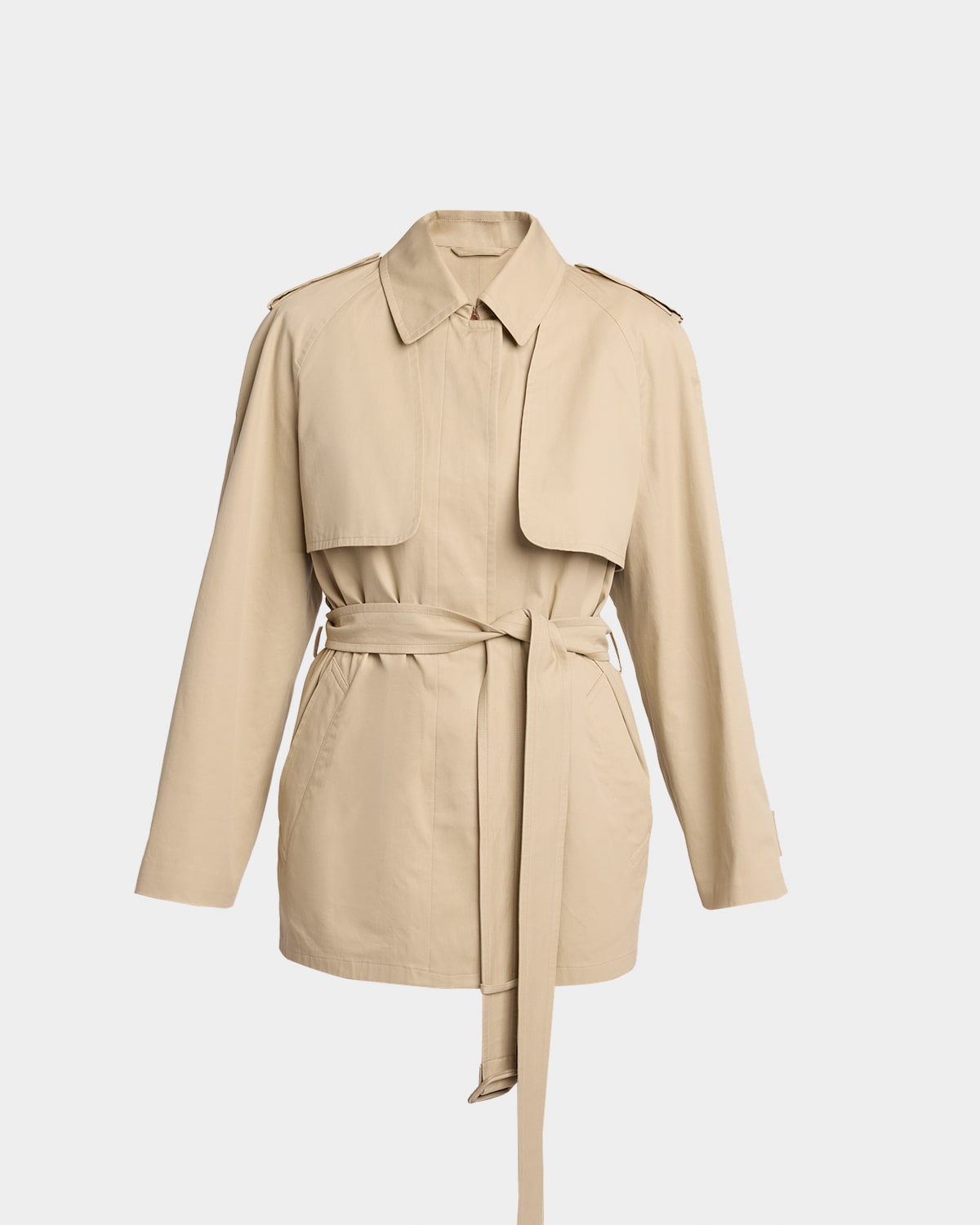 The Row Tavoris Hybrid Trench Jacket In Neutral