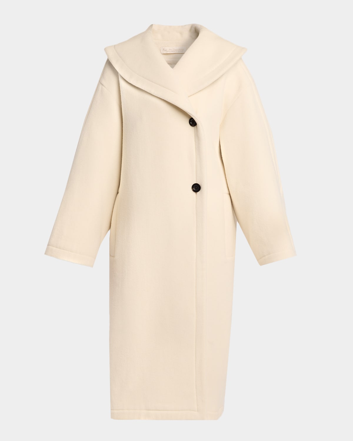 The Row Regino Double-breasted Oversized Wool Coat In Neutral