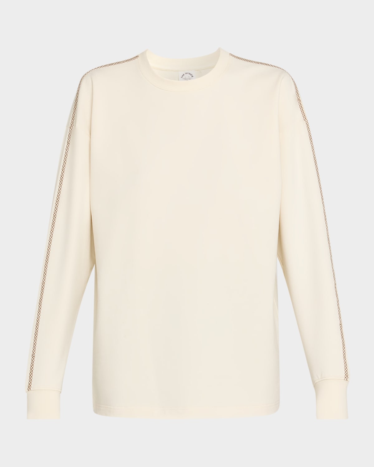 The Upside Hamsa Sunday Long-sleeve Crewneck Sweatshirt In White