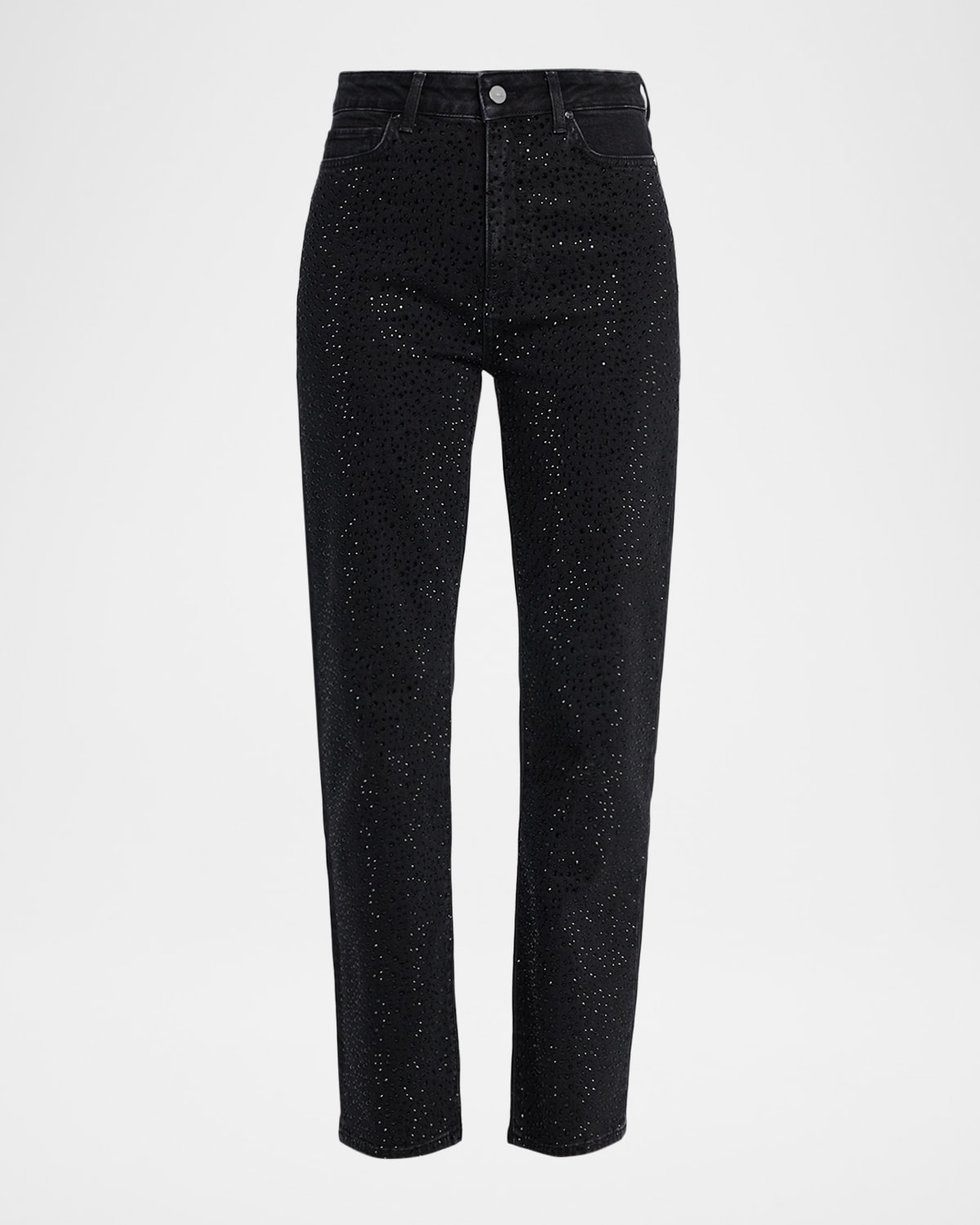 PAIGE Stevie Embellished Straight Ankle Jeans