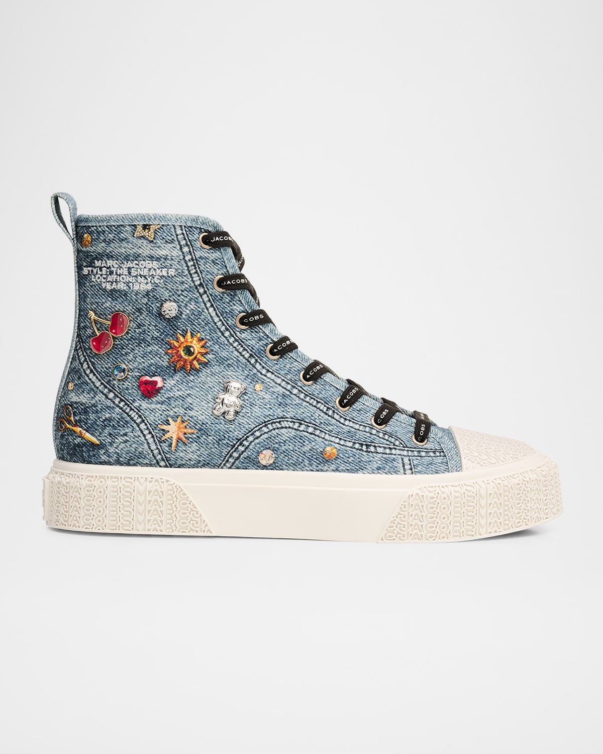 Marc Jacobs The Trinket Charm High-top Sneakers In Blue