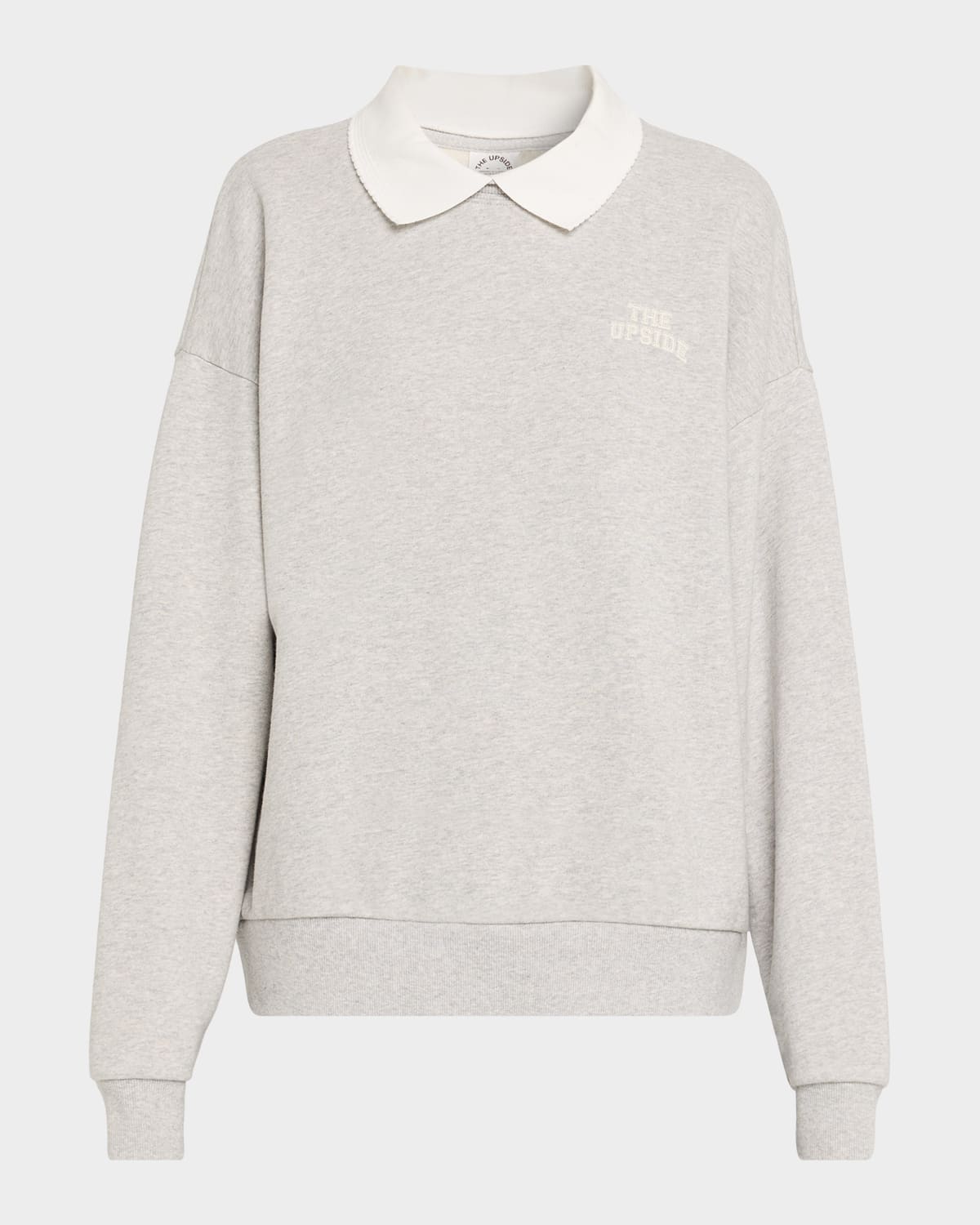 The Upside Pascal Collared Oversized Sweatshirt In Gray
