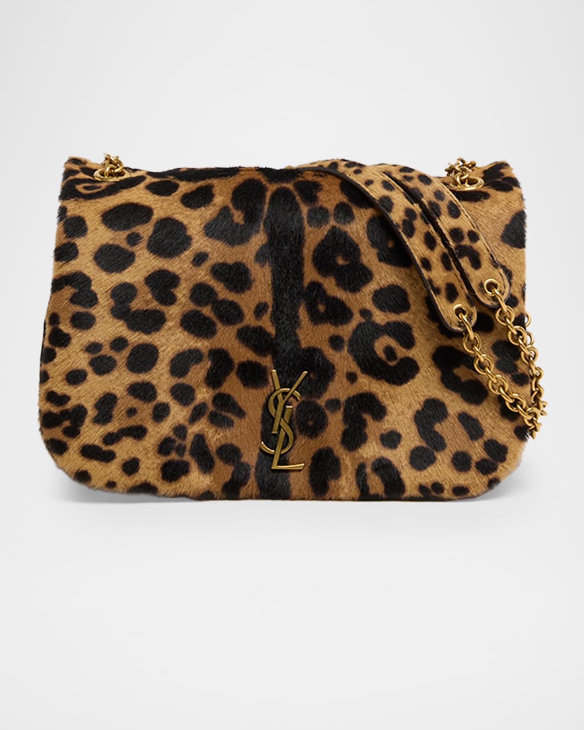 Saint Laurent Jamie 4 Ysl Shoulder Bag In Animal-print Calf Hair