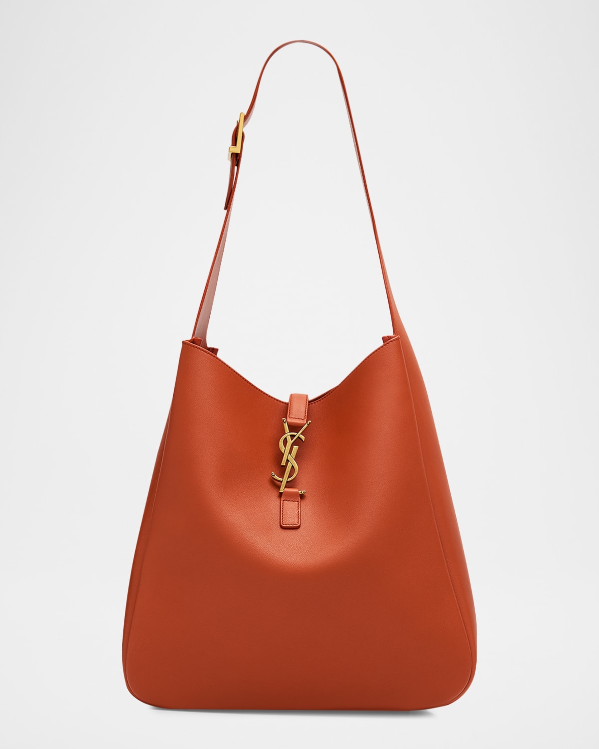 Saint Laurent Le 5 À 7 Large Ysl Shoulder Bag In Grain Leather