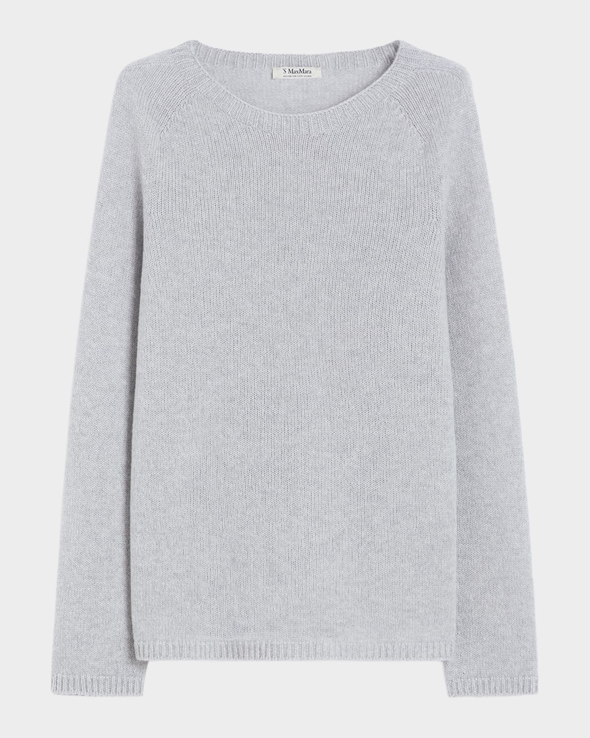 Max Mara Wool & Cashmere Crewneck Sweater In Gray
