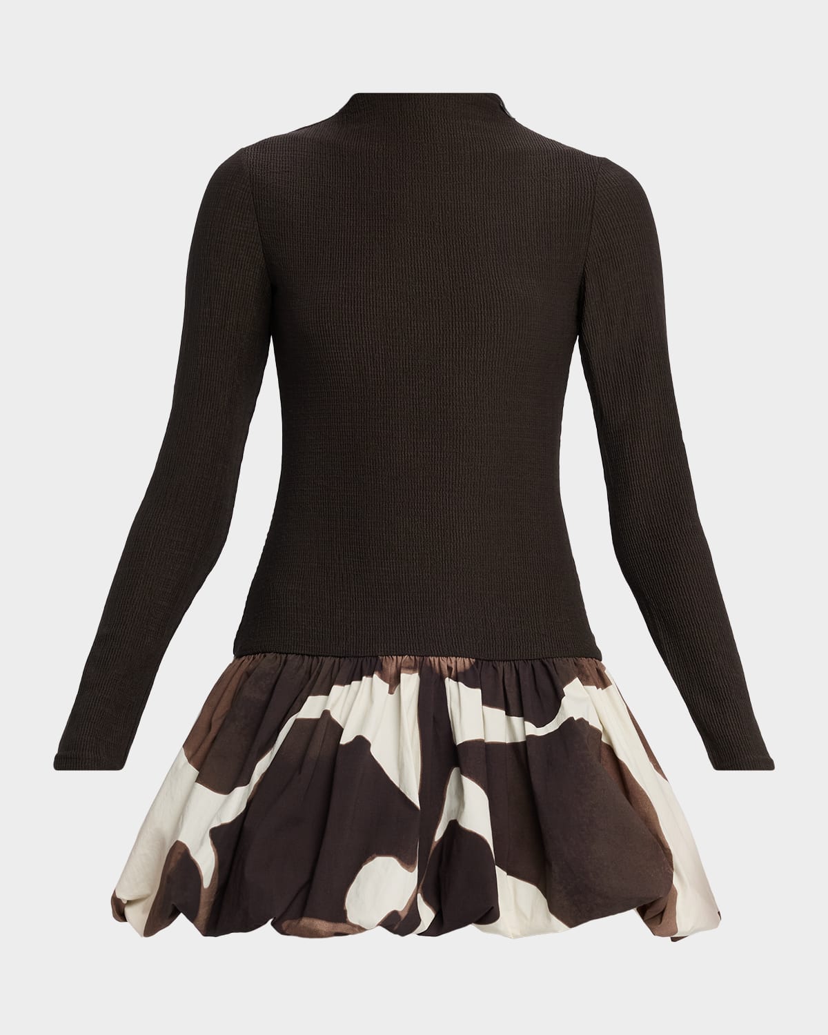 Significant Other Charley Drop-waist Bubble Mini Dress In Brown