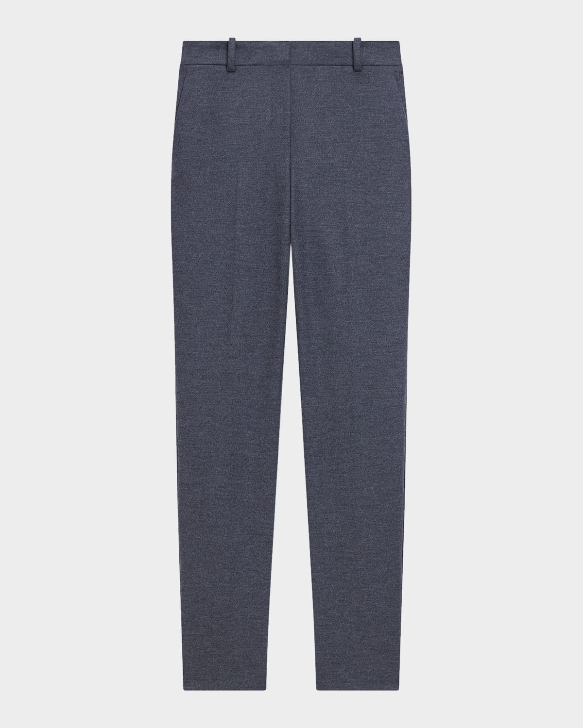 Theory Slim Mid-rise Pants In Blue