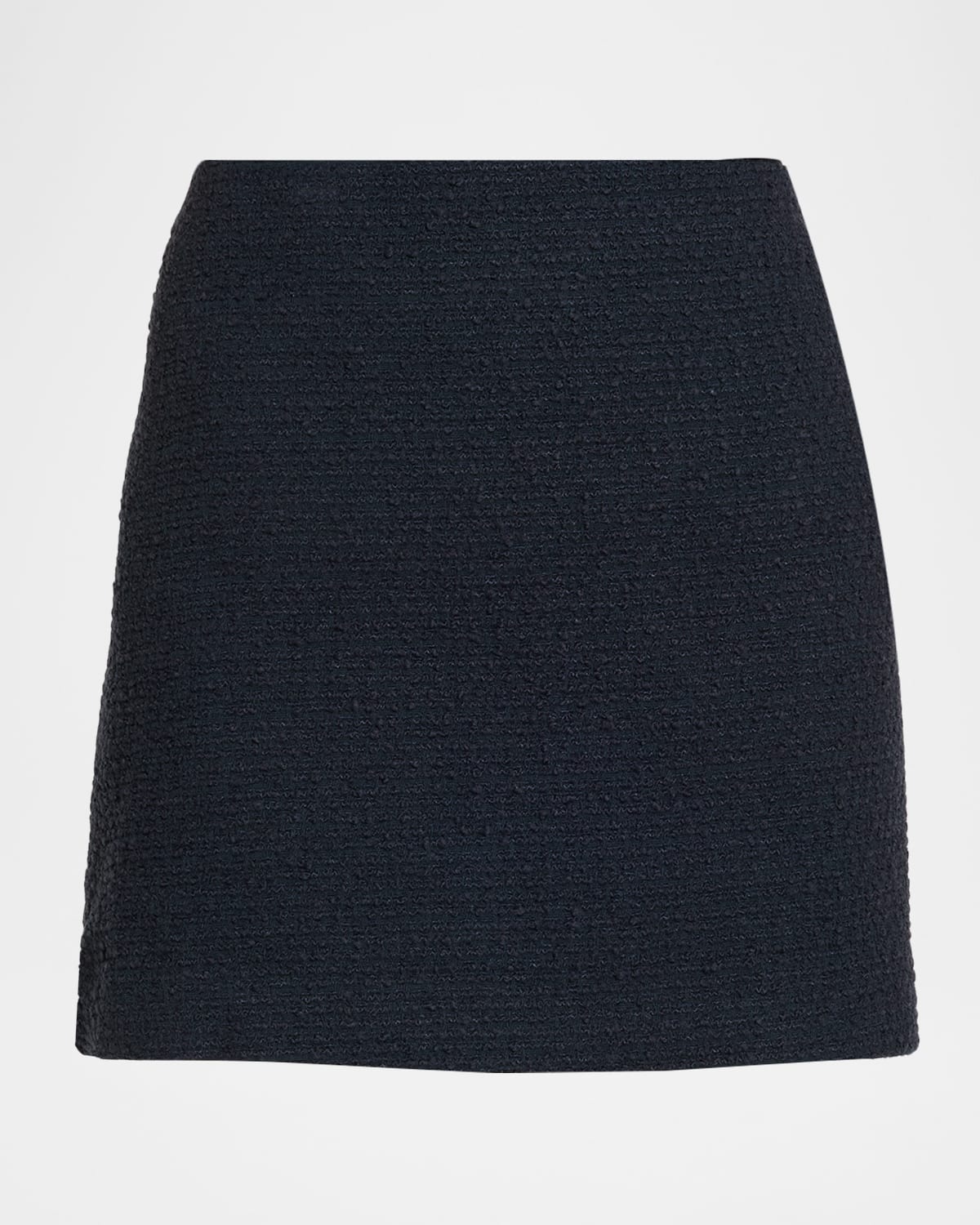 Theory Straight Tweed Mini Skirt In Black