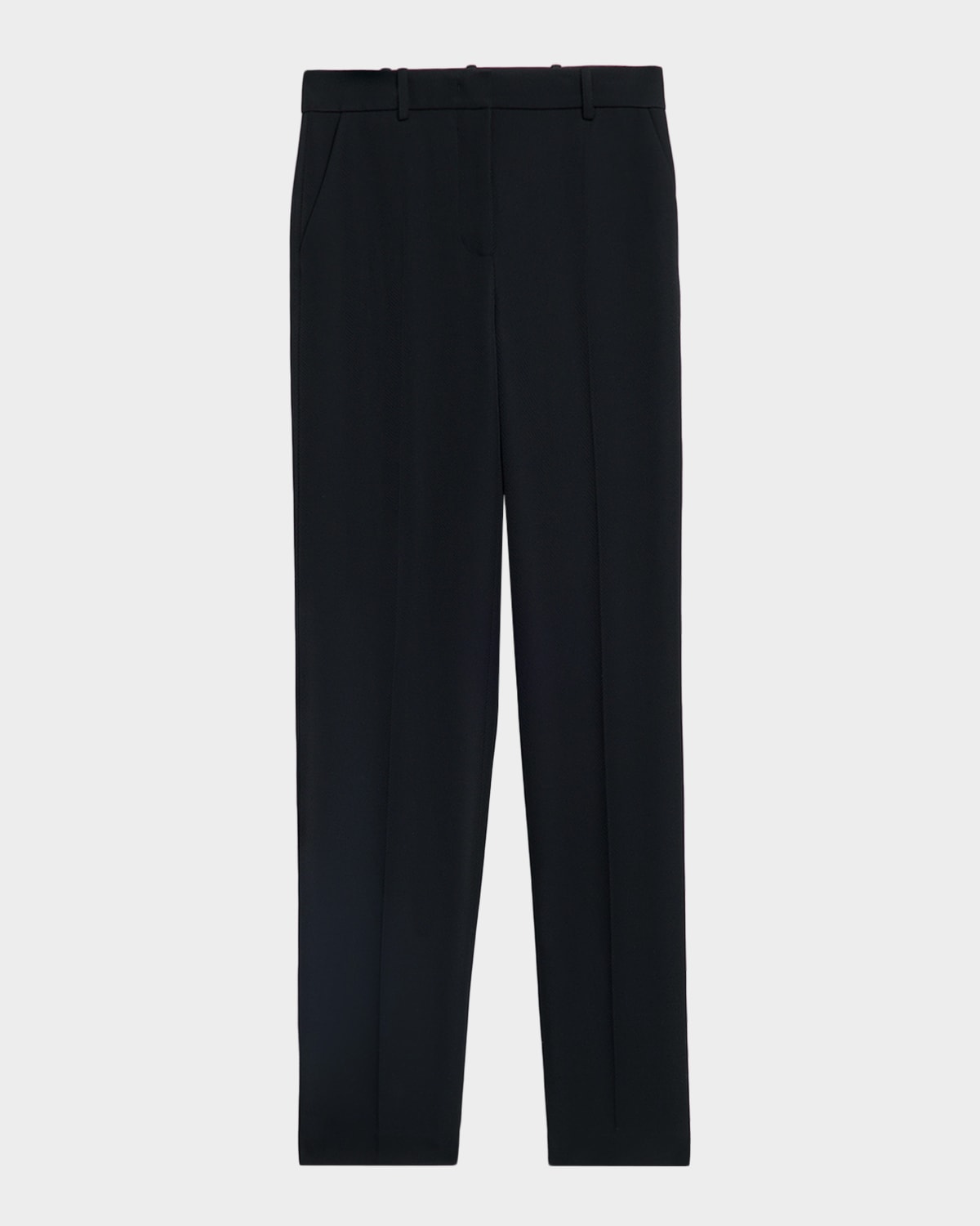Co Tailored Wool Twill Straight-leg Trousers In Black