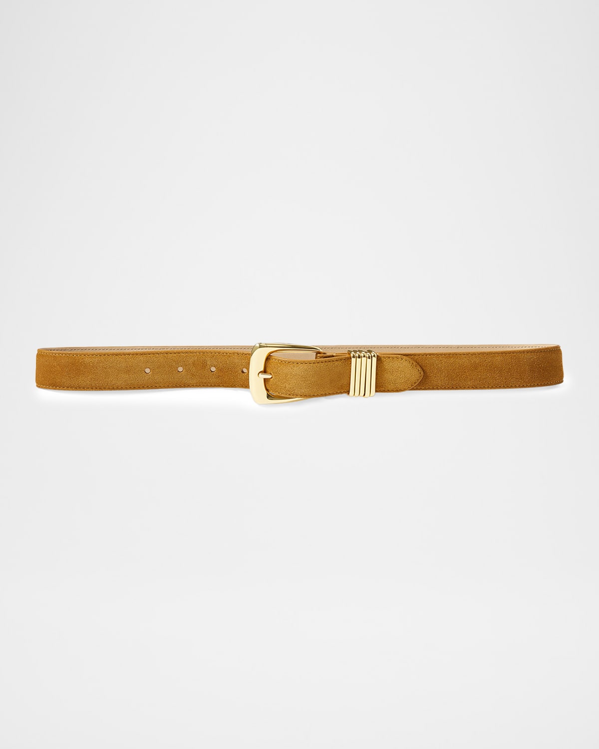 Veronica Beard Arch Suede Belt In Brown