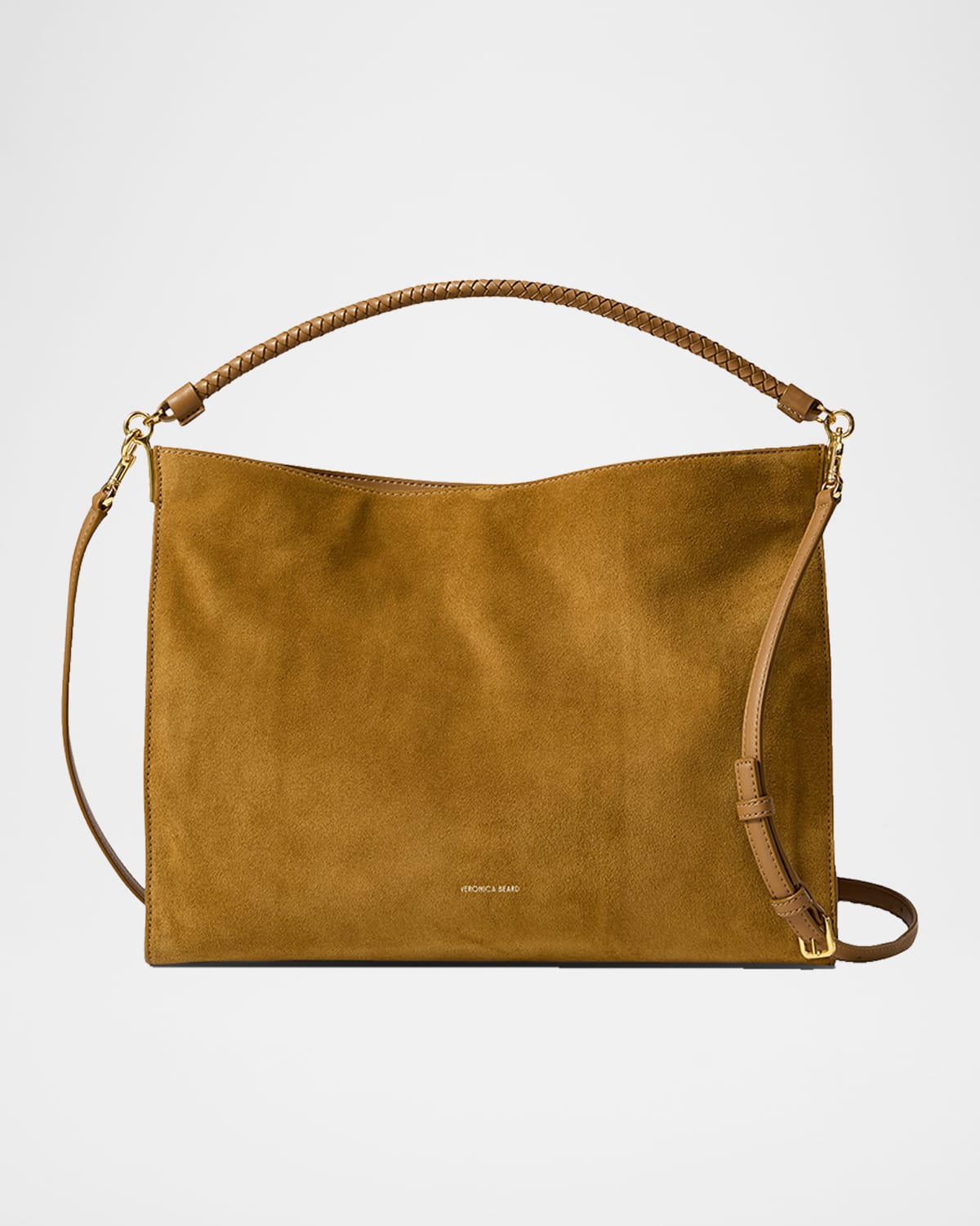 Veronica Beard Vida Slouchy Suede Shoulder Bag In Brown