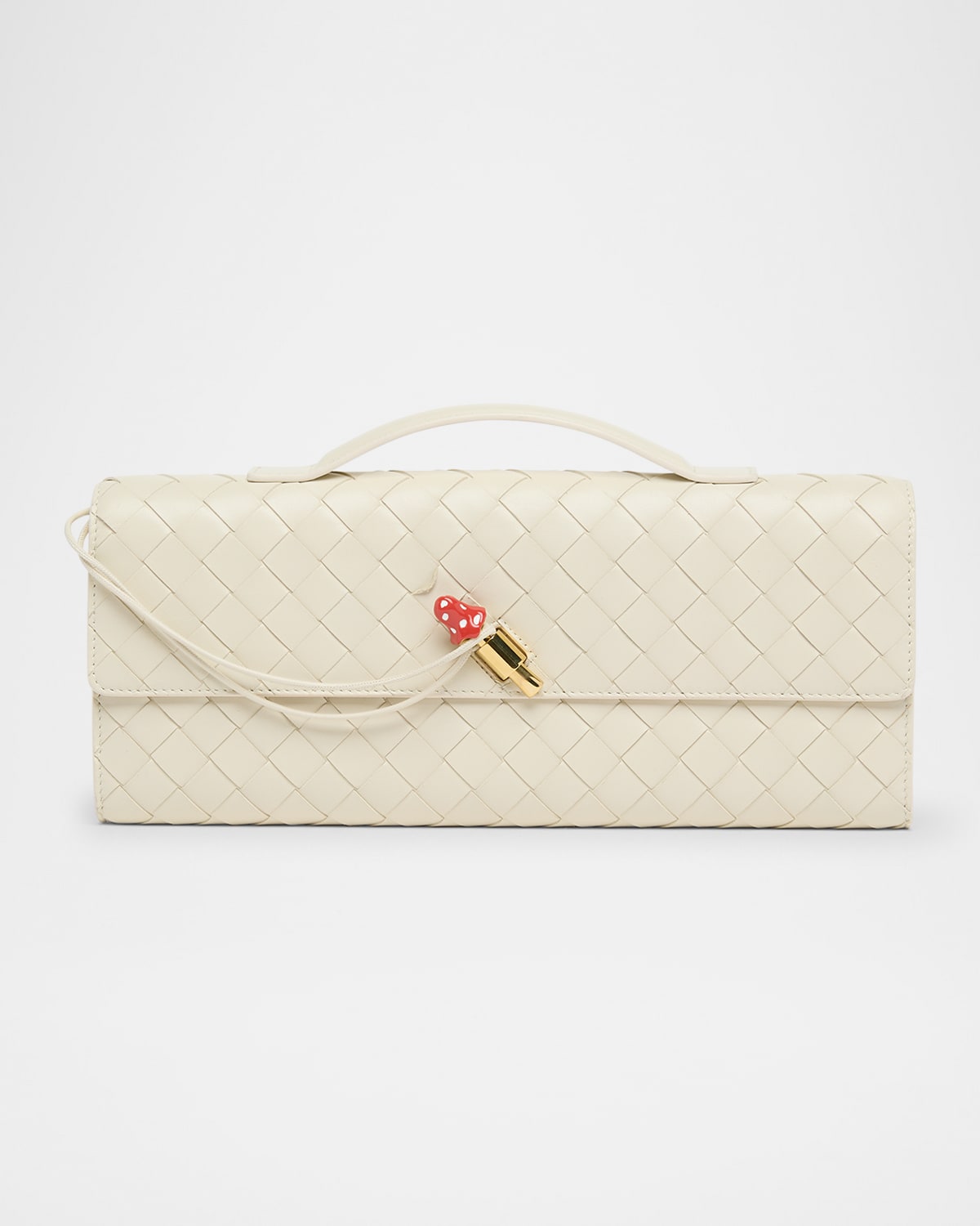 Bottega Veneta Andiamo Leather Clutch Bag