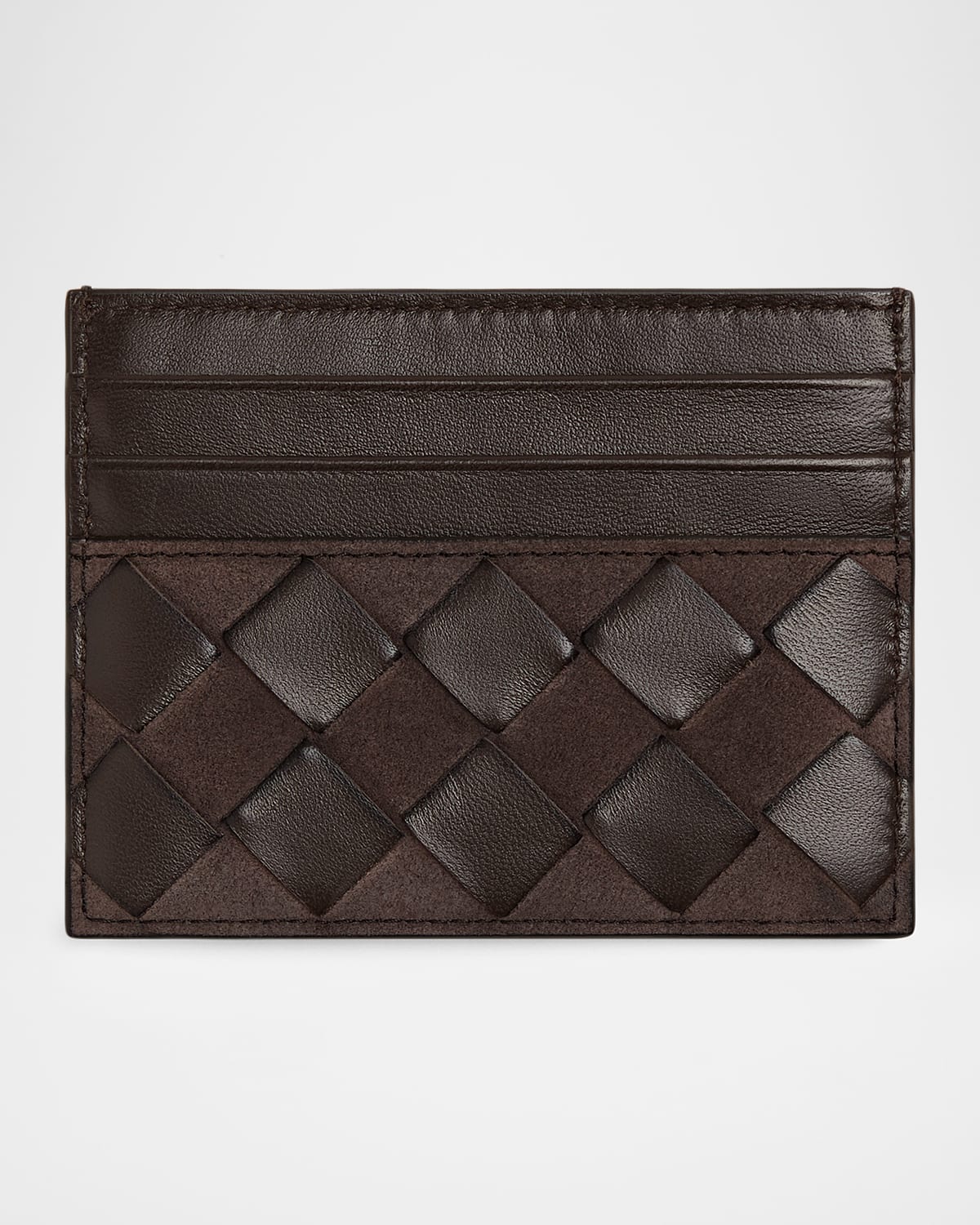 Bottega Veneta Suede & Leather Card Case