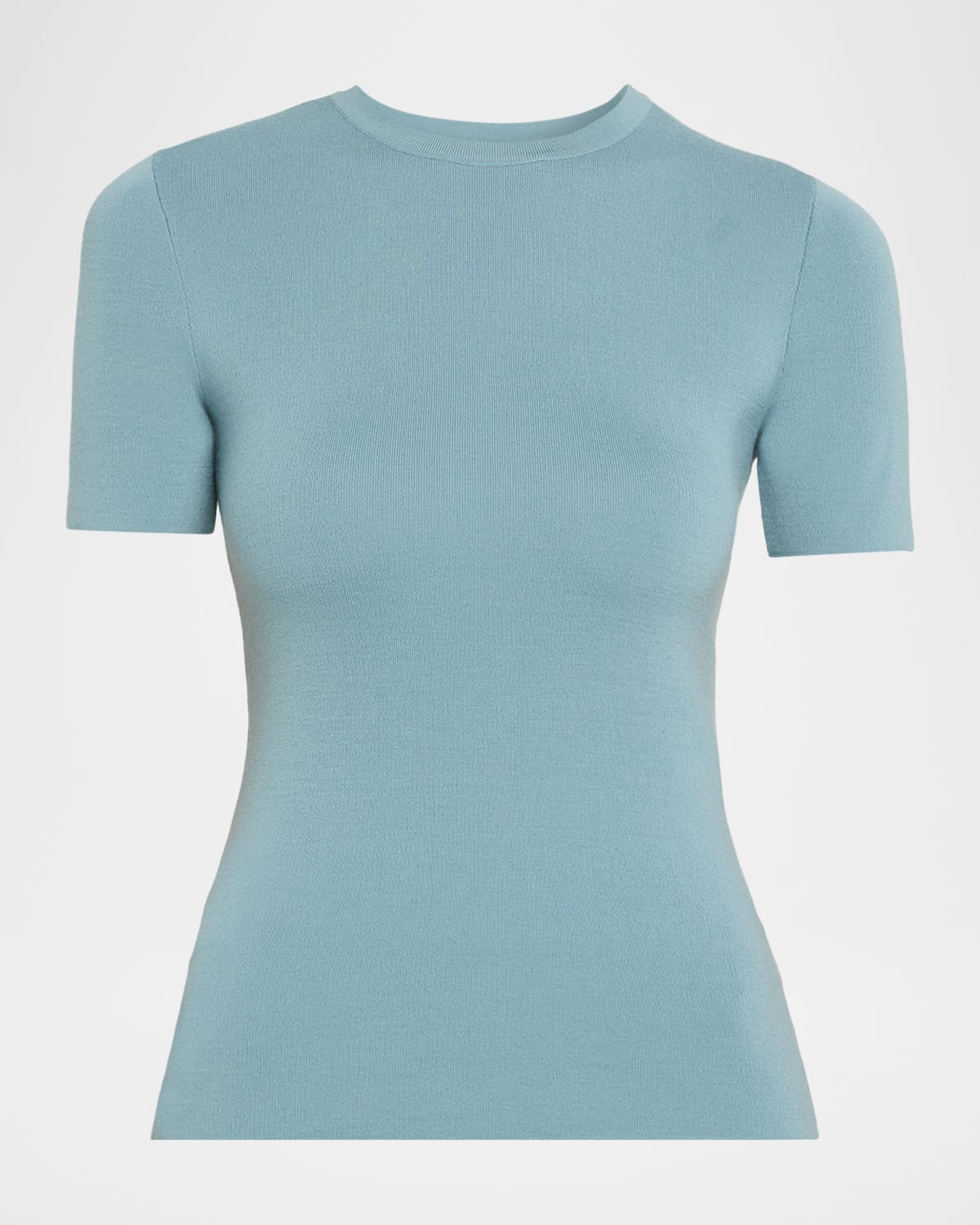 Michael Michael Kors Crewneck Cashmere Tee In Blue