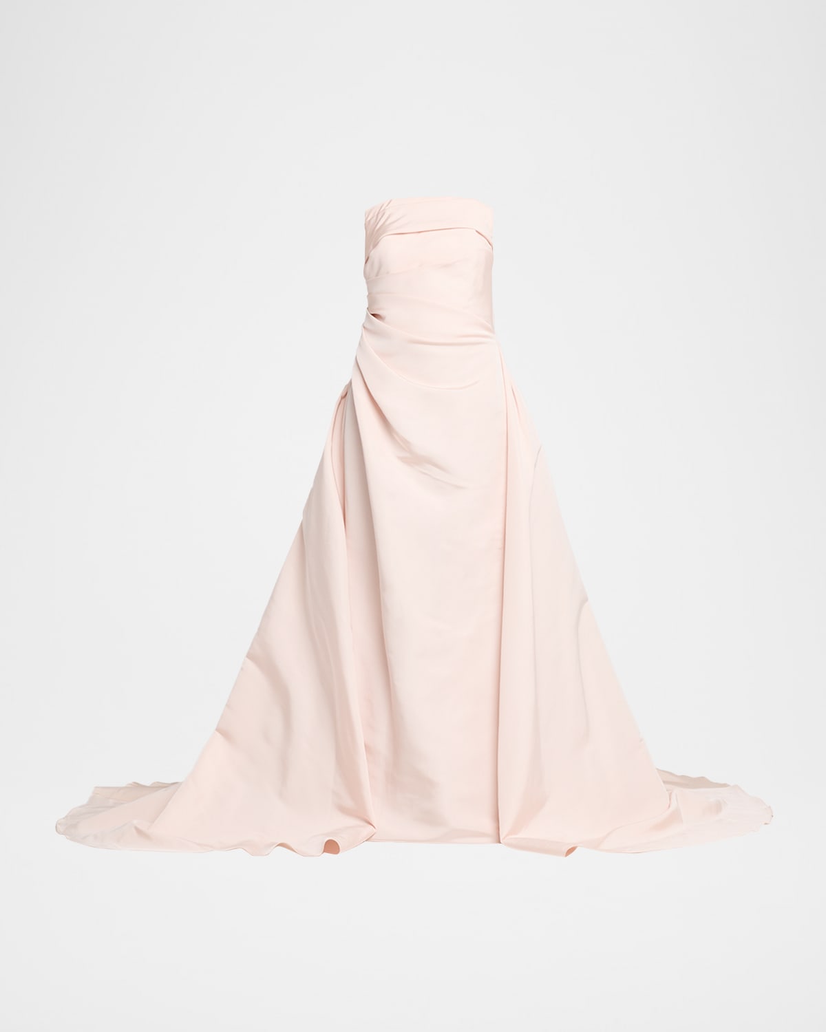 Pamella Roland Draped Silk Faille Gown