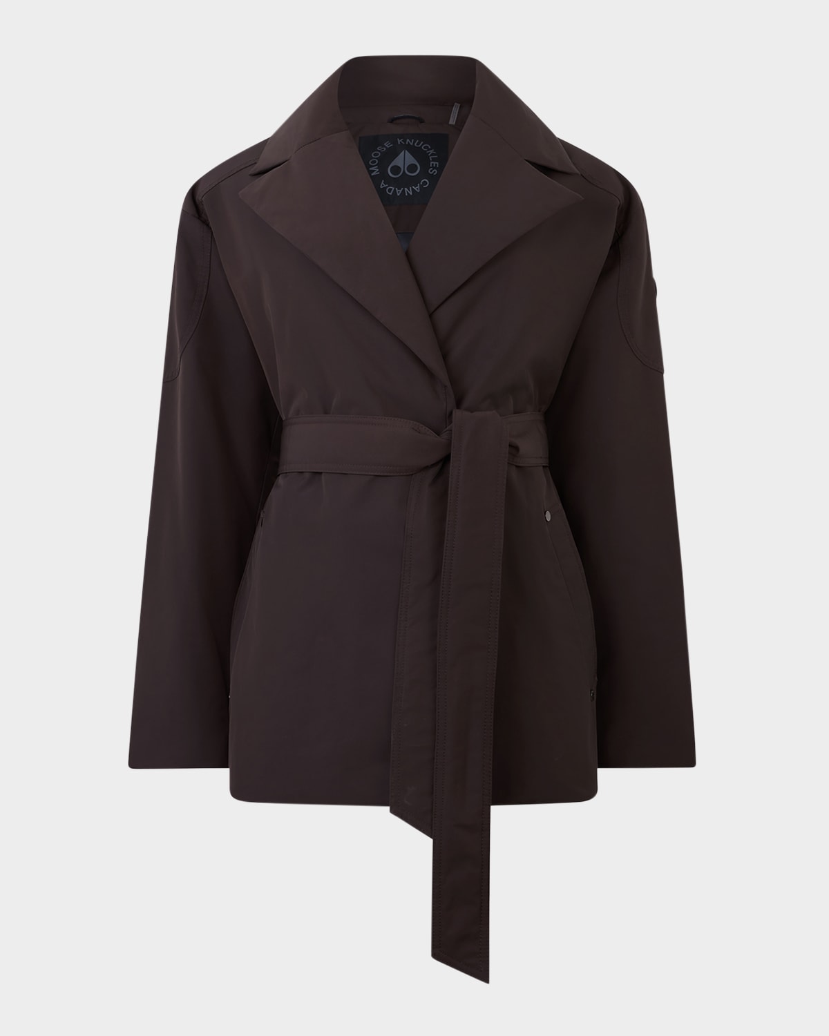 Moose Knuckles Lonsdale Short Wrap Jacket In Brown