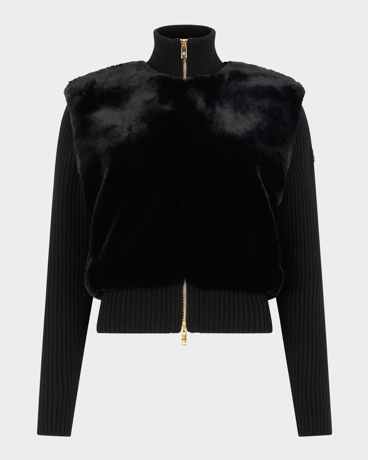 Moose Knuckles Dua Bunny Sweater In Black