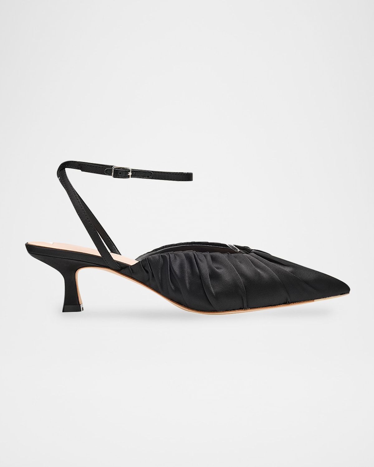 Loeffler Randall Rio Satin Kitten-heel Pumps In Black