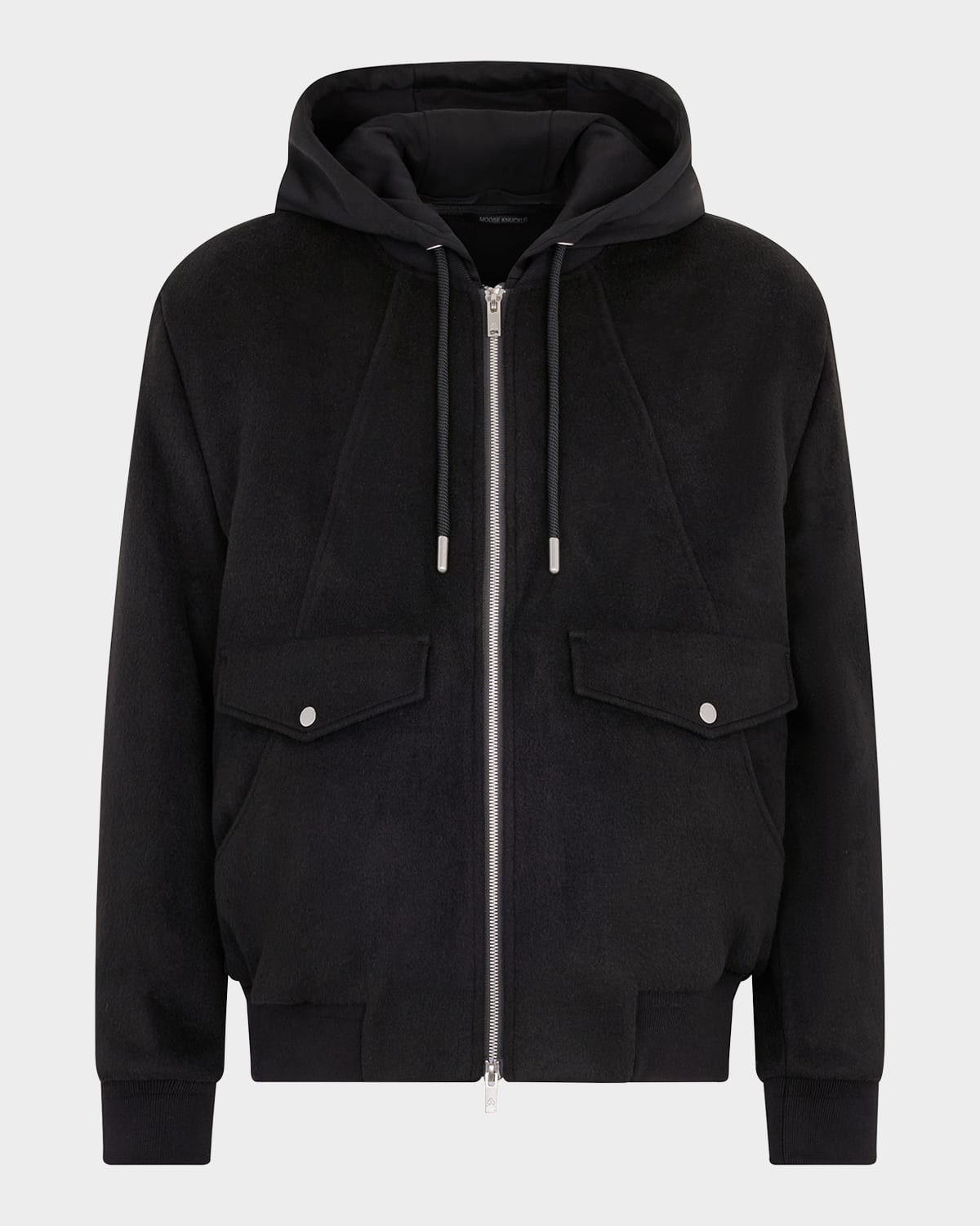 Moose Knuckles Ellington Bomber Jacket With Removable Hooded Insert In Black