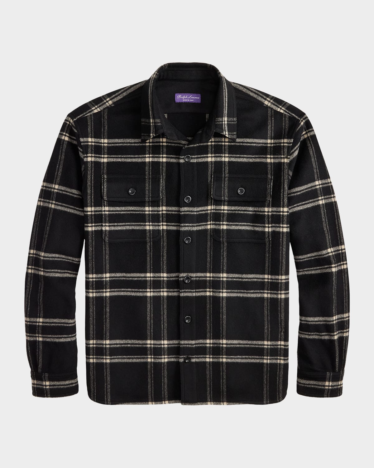 Ralph Lauren Plaid Long-sleeve Shirt In Black