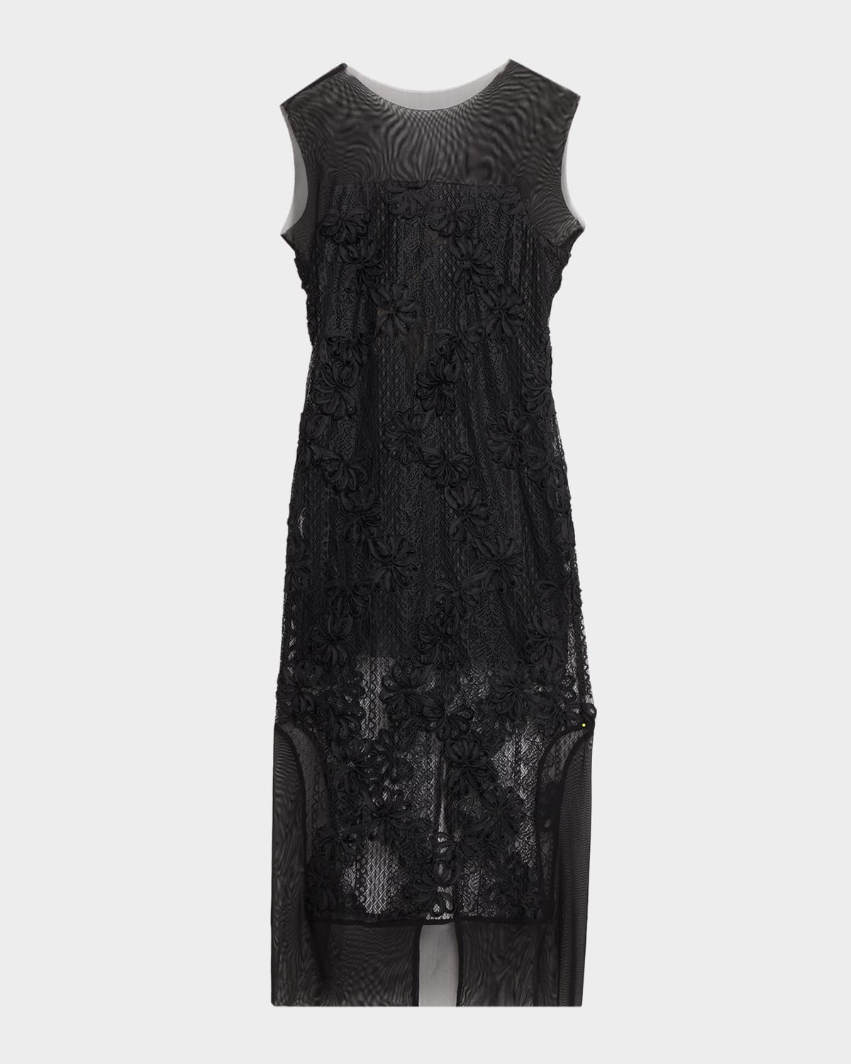 Jbq Cove Floral Lace Midi Dress In Black