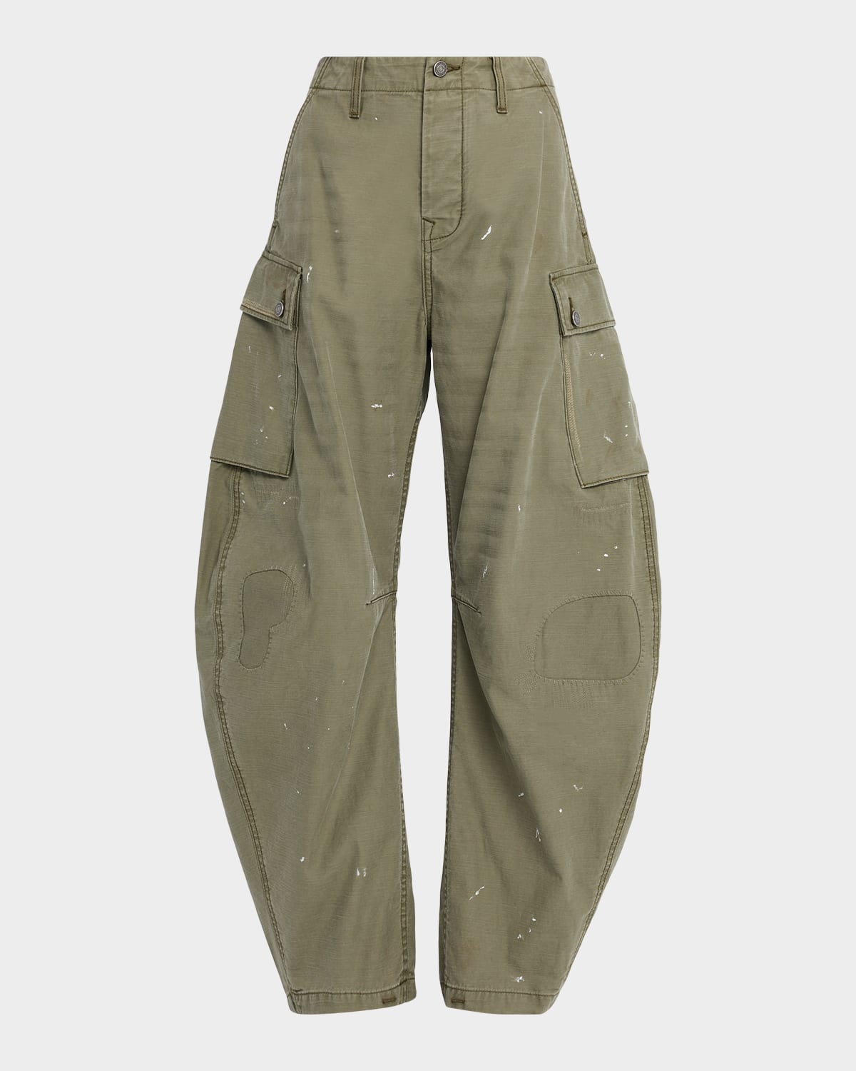 Cout De La Liberte Barrel-leg Cargo Pants In Green