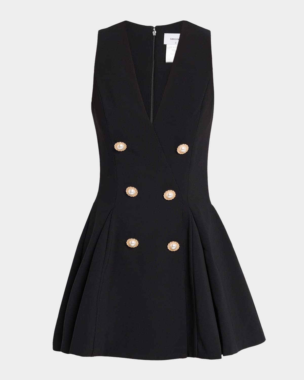 Sans Faff Marlo Sleeveless Blazer Mini Dress In Black
