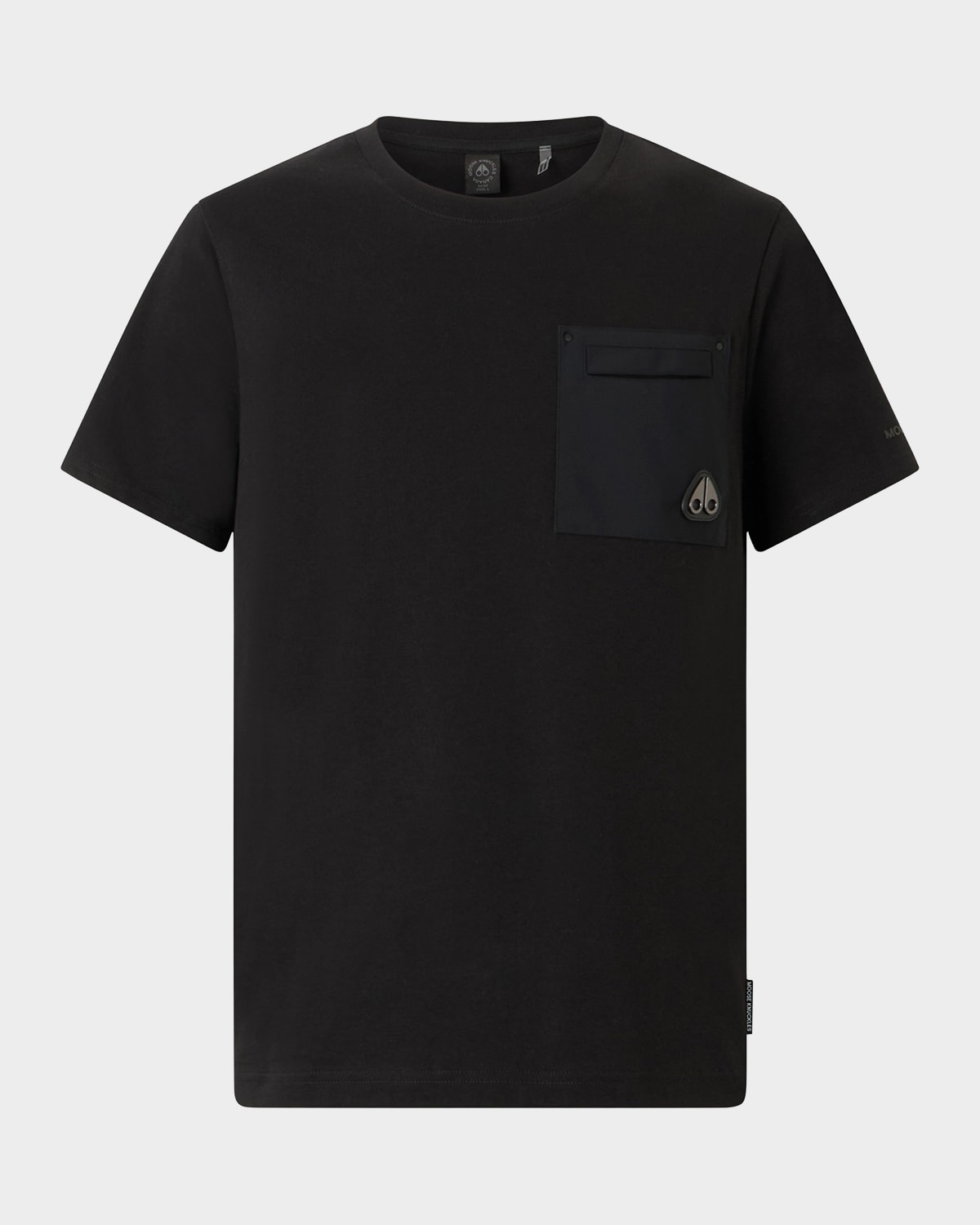 Moose Knuckles Dalon Chest Pocket Cotton T-shirt In Black