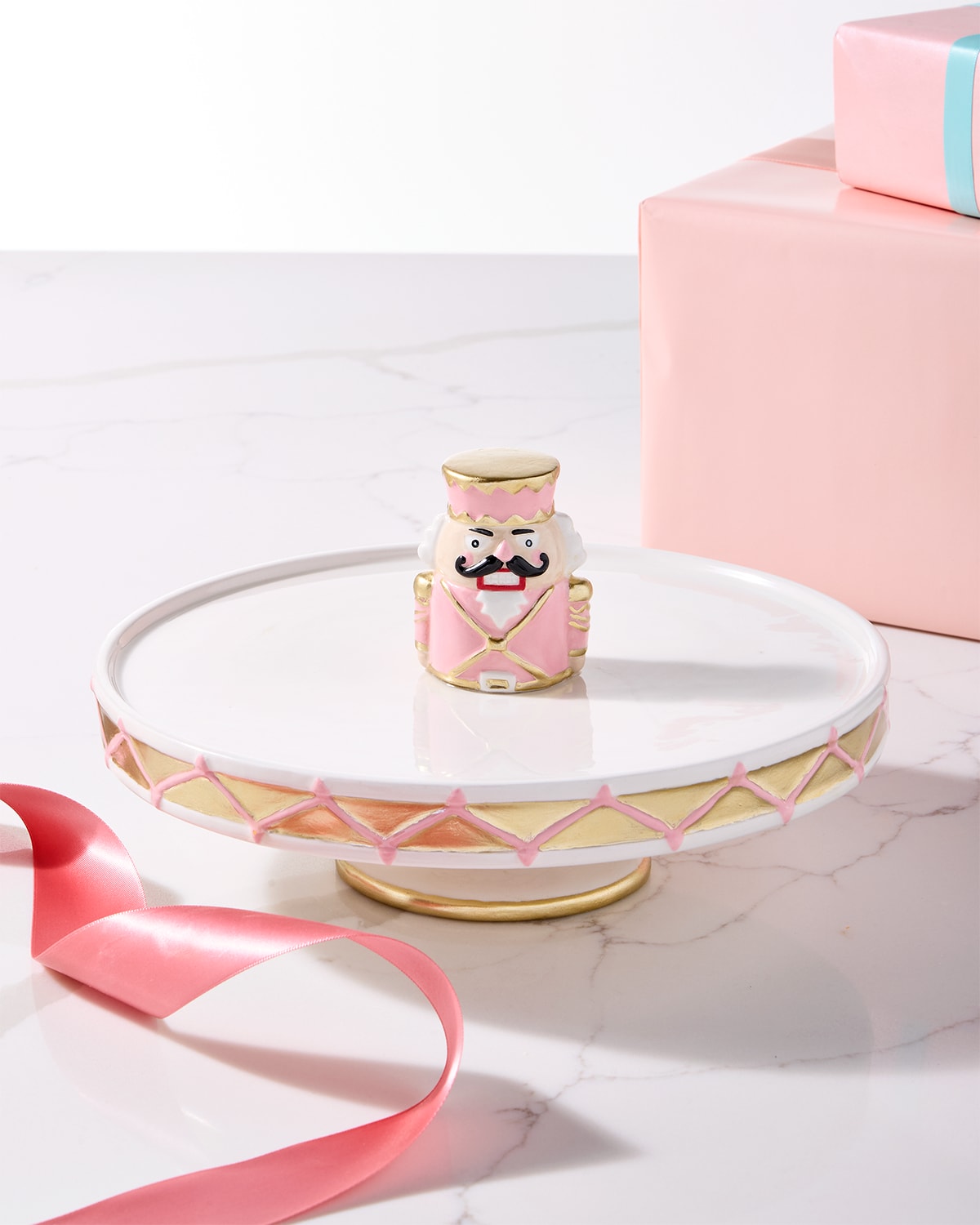 Neiman Marcus Pink Nutcracker Cake Stand In Pink