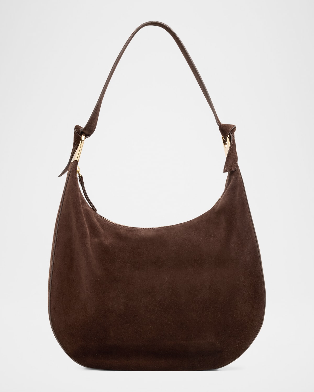 Loeffler Randall Morgan Rounded Suede Shoulder Bag In Burgundy