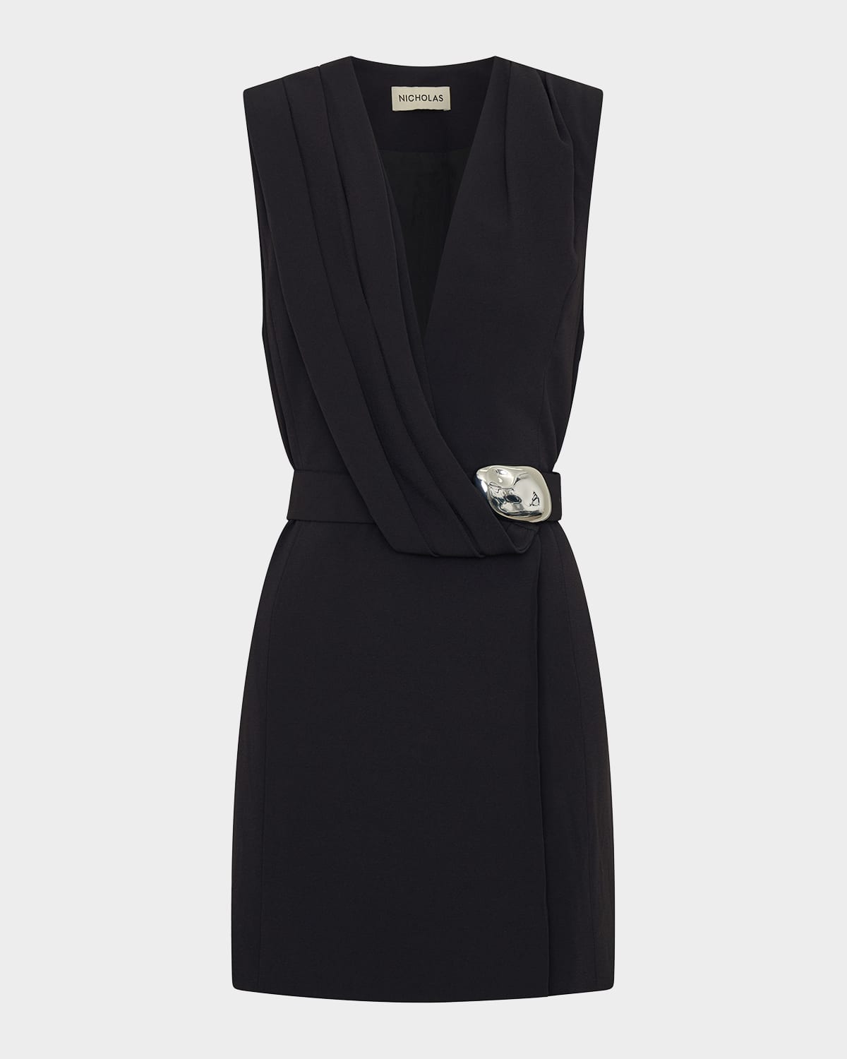 NICHOLAS Dorsie Sleeveless Draped Mini Dress