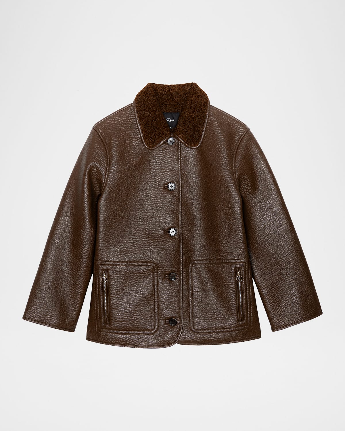 Rails Luis Vegan Leather Jacket In Brown